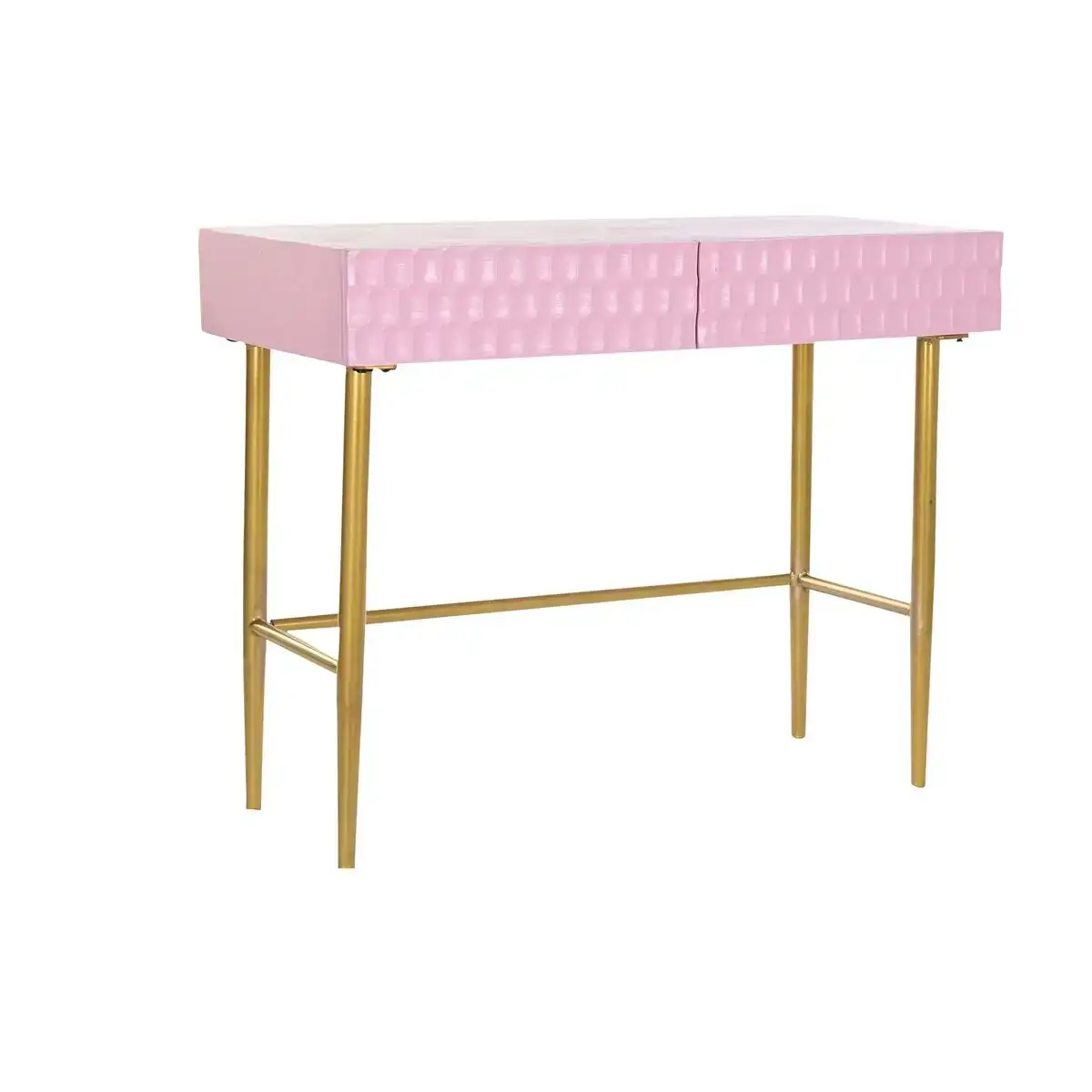 Console dkd home decor rose dore metal bois de manguier moderne 90 x 45 x 74 cm _8121. DIAYTAR COTE D'IVOIRE - Là où Chaque Produit a son Propre Éclat. Explorez notre boutique en ligne et trouvez des articles qui ajoutent de la brillance à votre quotidien.