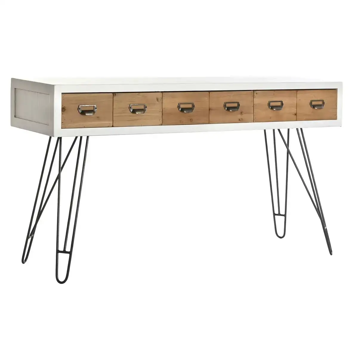 Console dkd home decor sapin naturel metal blanc 140 x 40 x 77 cm _7712. DIAYTAR COTE D'IVOIRE - Votre Destination pour un Shopping Réfléchi. Découvrez notre gamme variée et choisissez des produits qui correspondent à vos valeurs et à votre style de vie.