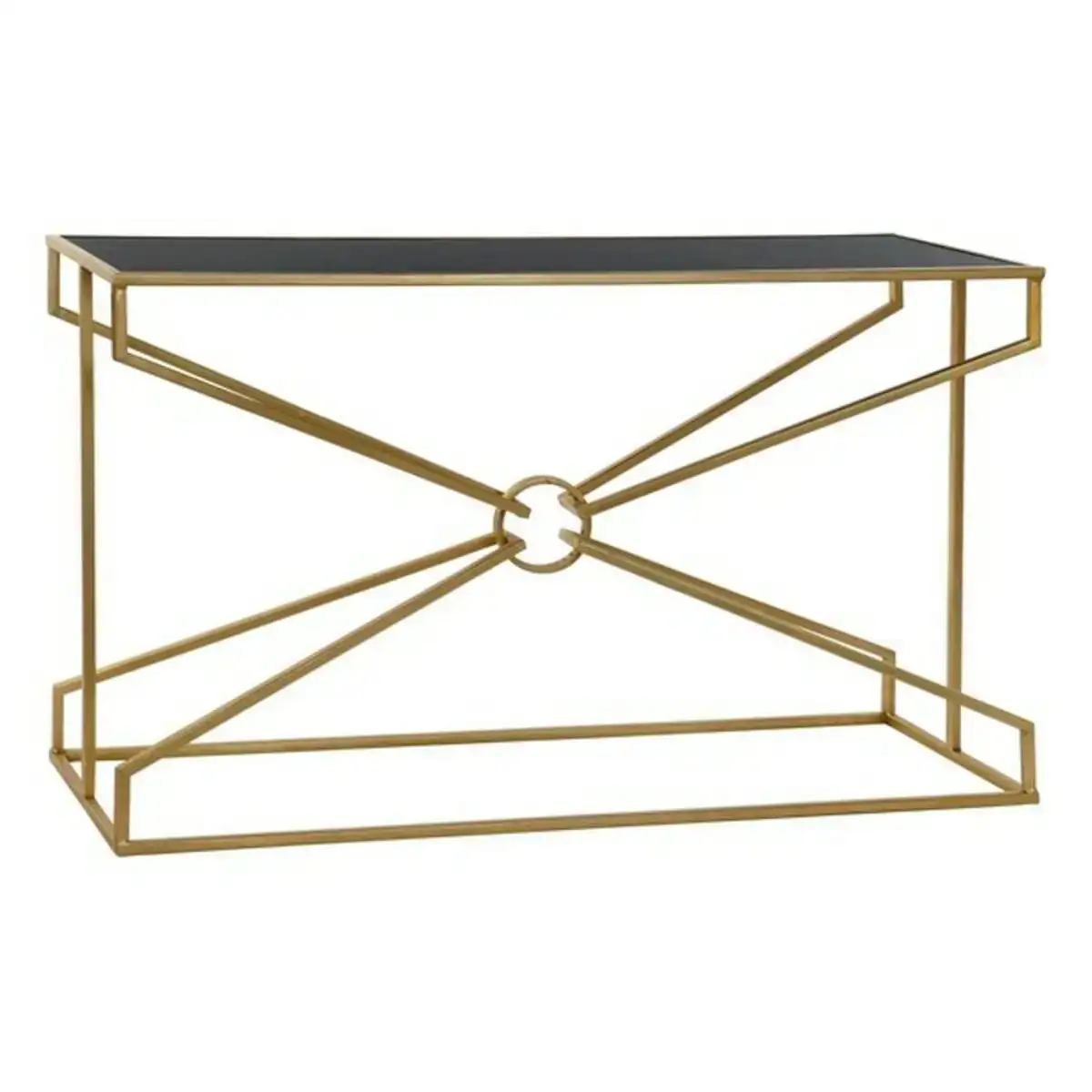 Console dkd home decor verre noir dore metal 130 x 40 x 75 cm_3337. DIAYTAR COTE D'IVOIRE - L'Écrin de Vos Désirs Shopping. Parcourez notre boutique en ligne et explorez des produits minutieusement choisis pour répondre à vos envies les plus exigeantes.