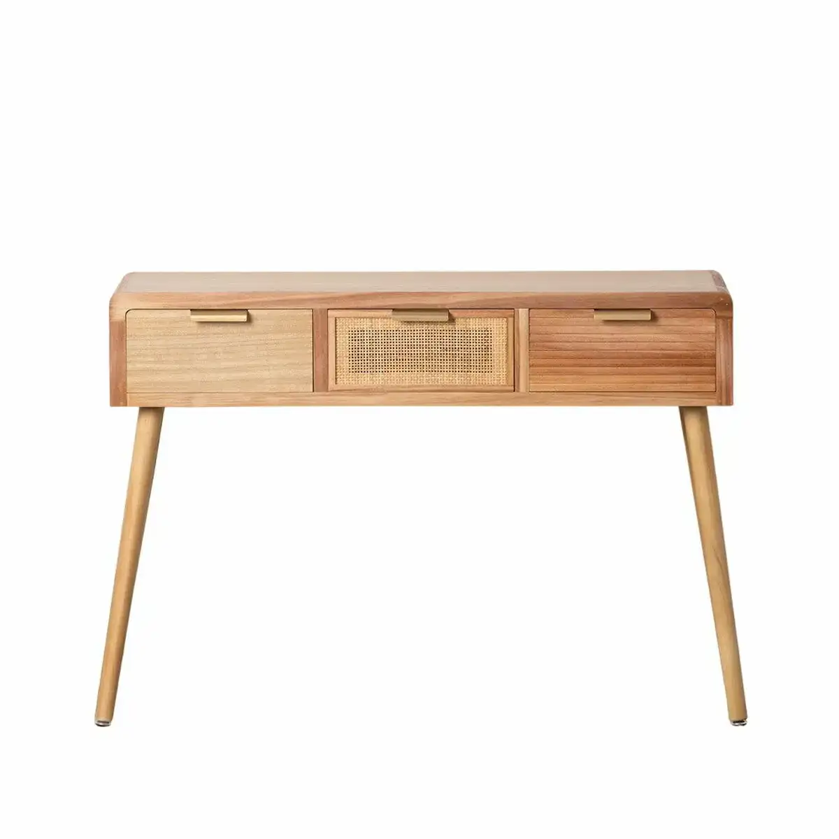 Console honey naturel bois de paulownia bois mdf 110 x 30 x 78 cm_5526. DIAYTAR COTE D'IVOIRE - Votre Paradis Shopping au Cœur du Côte d'Ivoire. Explorez notre boutique en ligne et découvrez des produits conçus pour enchanter chaque aspect de votre vie.