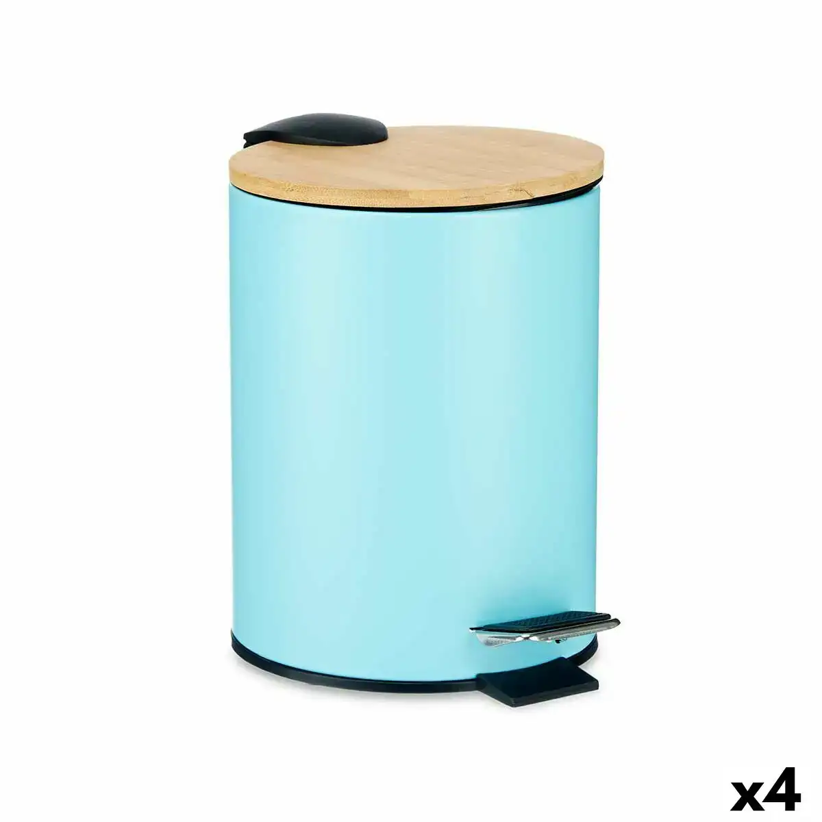 Corbeille a papier bleu metal bambou 3 l 4 unites _9908. DIAYTAR COTE D'IVOIRE - L'Art de Vivre l'Excellence au Quotidien. Explorez notre gamme et choisissez des produits qui ajoutent une note de prestige à votre vie.