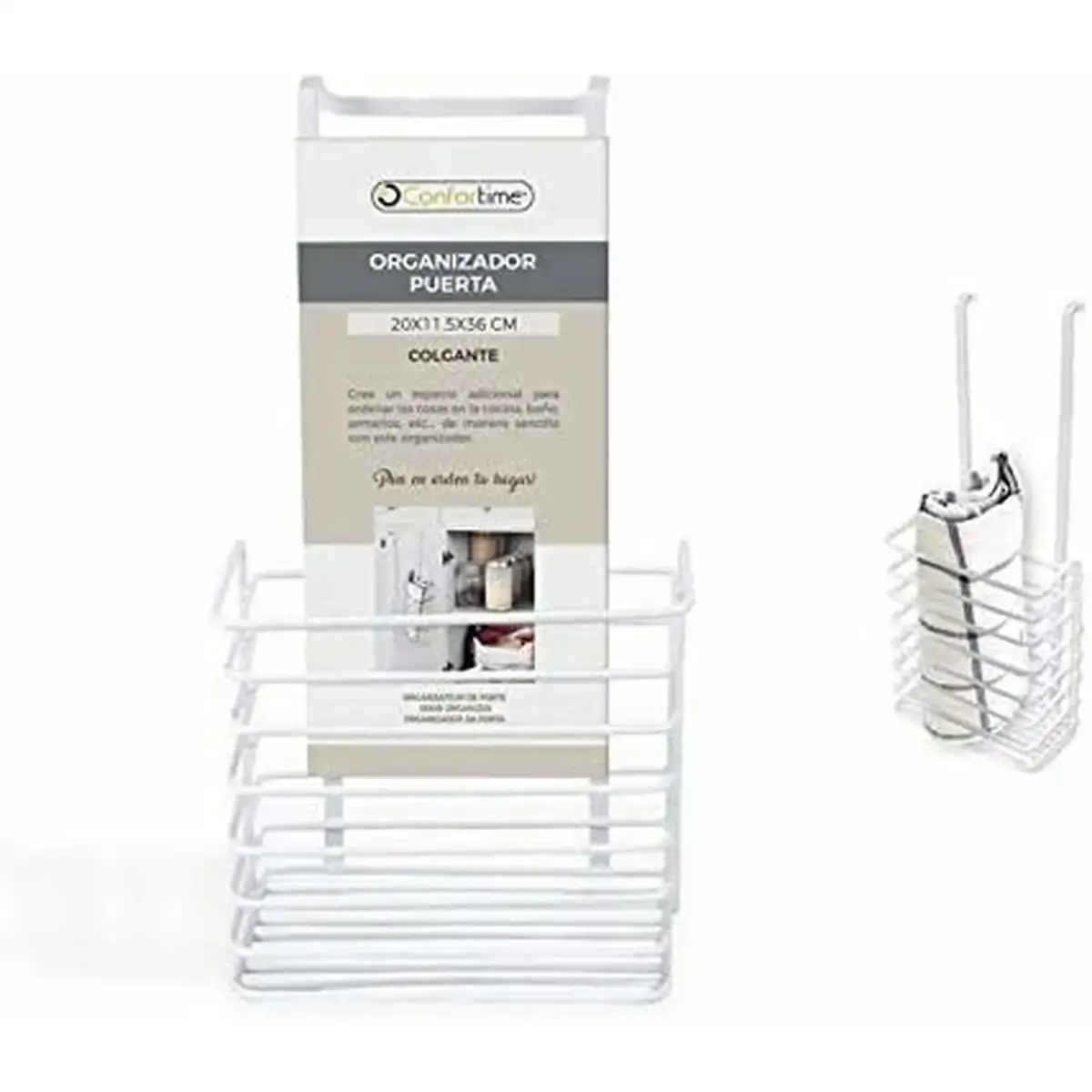 Corbeille pour etagere de cuisine confortime 77846 pendentif blanc argente metal reconditionne a _1483. DIAYTAR COTE D'IVOIRE - Votre Destination pour un Shopping Unique. Parcourez notre catalogue et trouvez des articles qui expriment votre singularité et votre style.