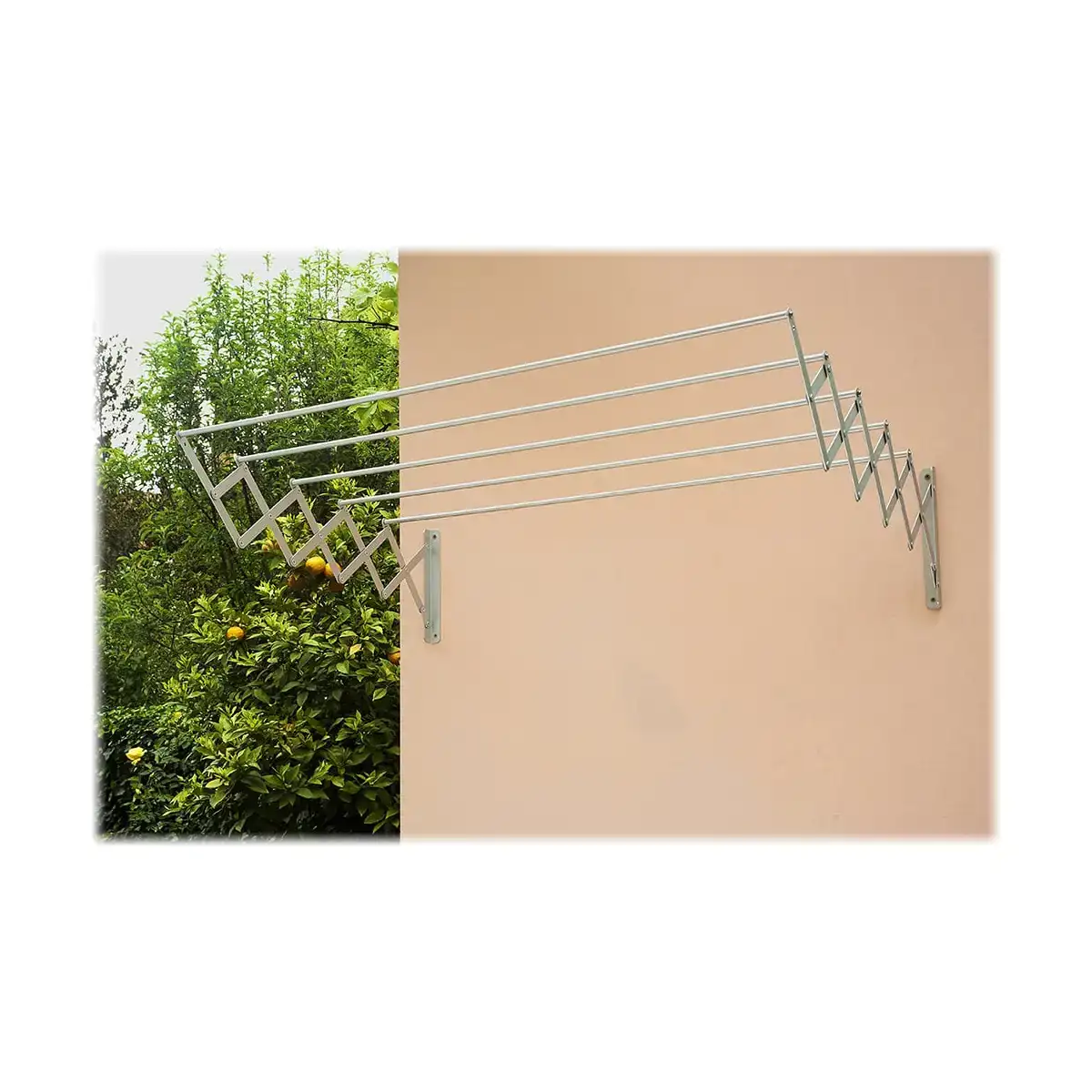 Corde a linge retractable 120 x 70 x 23 cm acier blanc epoxi_7978. Bienvenue chez DIAYTAR COTE D'IVOIRE - Où Chaque Produit a son Histoire. Découvrez notre sélection unique et trouvez des articles qui racontent la richesse culturelle et artistique du Côte d'Ivoire.