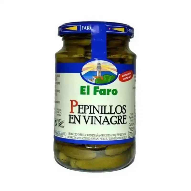 Cornichons el faro dans le vinaigre 370 ml _5278. DIAYTAR COTE D'IVOIRE - Là où Chaque Produit Est une Trouvaille. Parcourez notre catalogue diversifié et découvrez des articles qui enrichiront votre quotidien, du pratique à l'insolite.