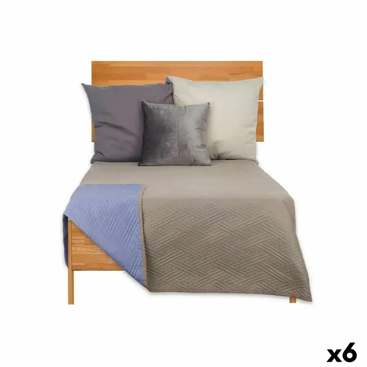 Couette reversible 180 x 260 cm bleu gris 6 unites _6293. DIAYTAR COTE D'IVOIRE - L'Art de Vivre en Couleurs et en Styles. Parcourez notre sélection et trouvez des articles qui reflètent votre personnalité et votre goût pour la vie.