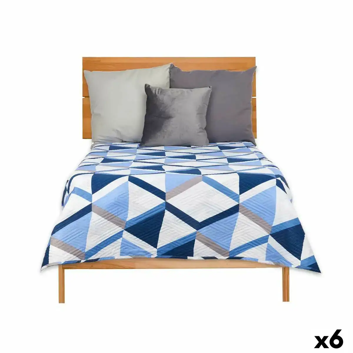 Couette reversible 240 x 260 cm bleu blanc 6 unites _8913. DIAYTAR COTE D'IVOIRE - Où Chaque Produit a son Histoire. Découvrez notre gamme de produits, chacun portant en lui le récit de l'artisanat et de la passion, pour vous offrir une expérience de shopping authentique.