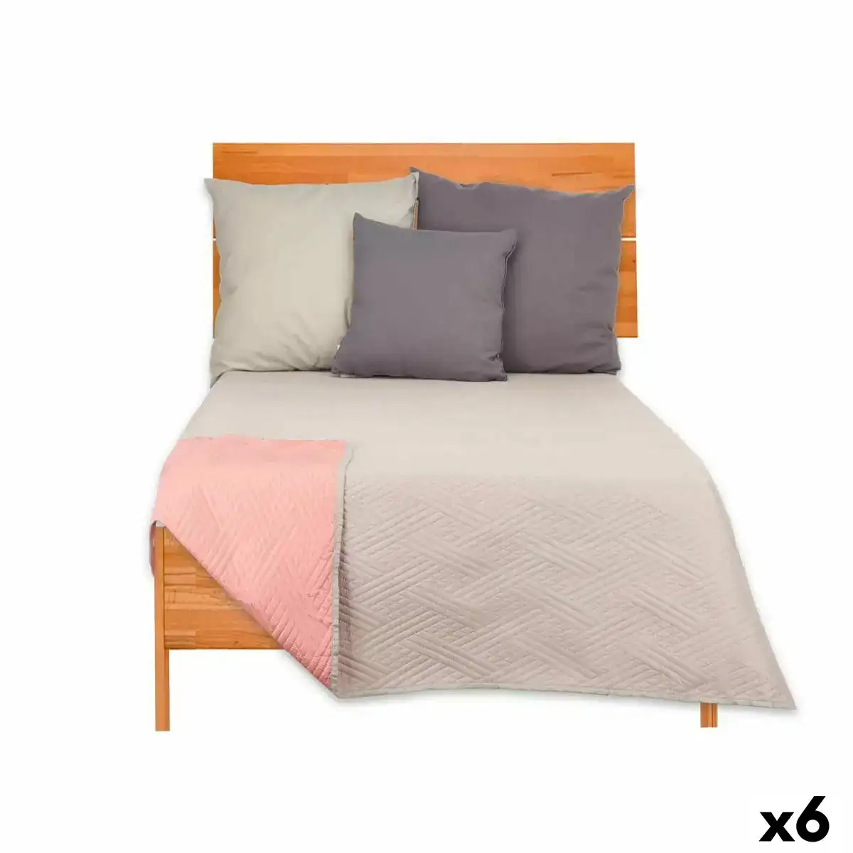 Couette reversible 240 x 260 cm gris rose 6 unites _1110. DIAYTAR COTE D'IVOIRE - Là où le Shopping Devient une Expérience. Naviguez à travers notre catalogue diversifié et découvrez des produits qui ajoutent de la couleur et de la passion à votre vie.