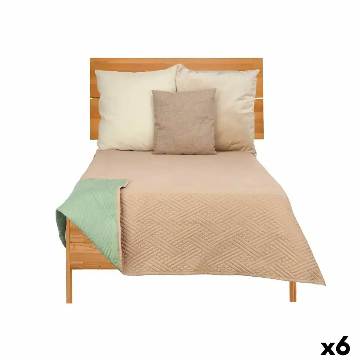 Couette reversible 240 x 260 cm vert beige 6 unites _7231. DIAYTAR COTE D'IVOIRE - L'Odyssée du Shopping à Votre Portée. Parcourez notre boutique en ligne et partez à la découverte d'articles qui rendront chaque jour spécial.