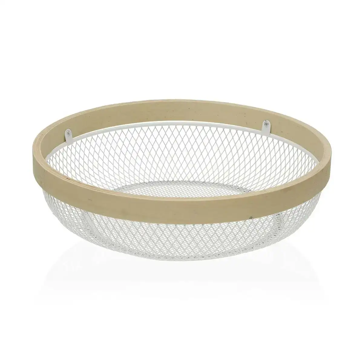 Coupe a fruits versa blanc metal bois 25 x 7 x 25 cm _4850. DIAYTAR COTE D'IVOIRE - L'Art de Vivre en Couleurs. Découvrez notre boutique en ligne et trouvez des produits qui ajoutent une palette vibrante à votre quotidien.