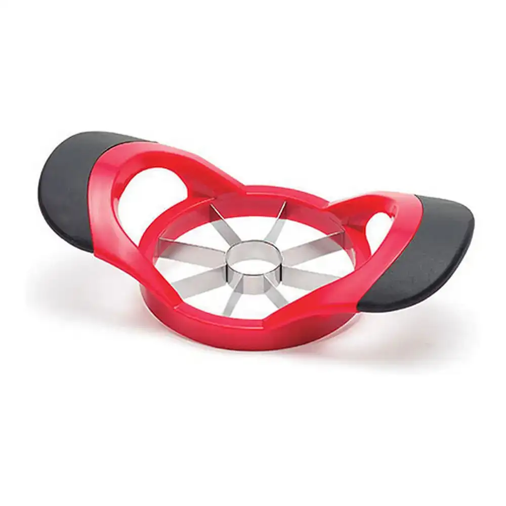 Coupe pommes rouge 9 cm acier inoxydable_1568. DIAYTAR COTE D'IVOIRE - Là où Chaque Achat Contribue à un Rêve. Naviguez à travers notre boutique en ligne et soutenez des artisans talentueux tout en acquérant des trésors.