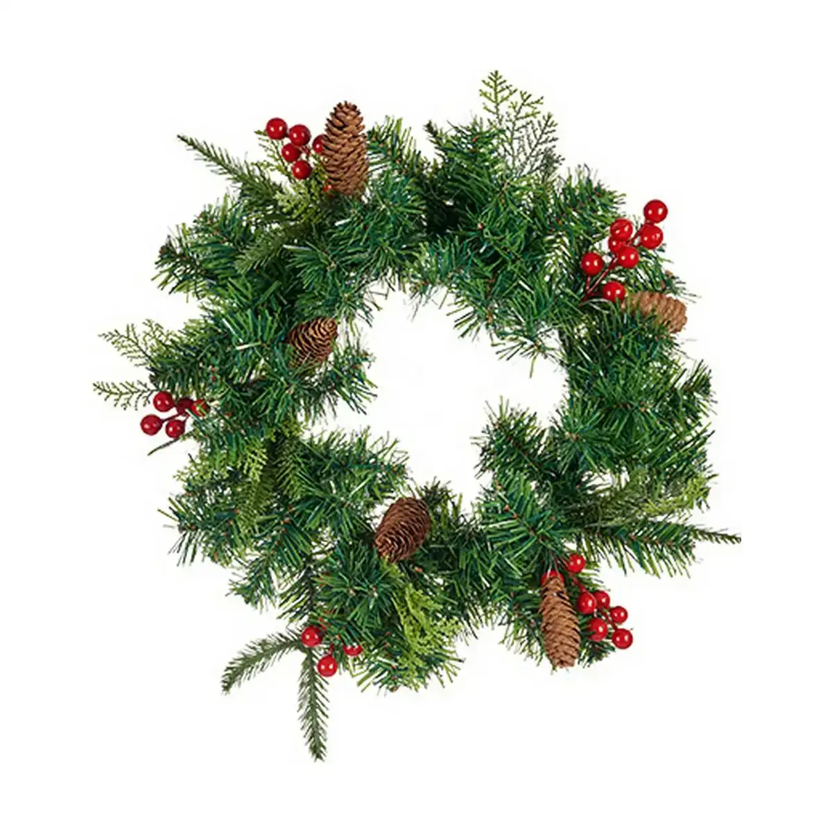 Couronne de noel fruits rouges rouge marron vert plastique_8456. Entrez dans l'Univers de DIAYTAR COTE D'IVOIRE - Où l'Innovation Rencontre la Tradition. Explorez notre sélection de produits modernes et traditionnels qui incarnent l'esprit dynamique du Côte d'Ivoire.
