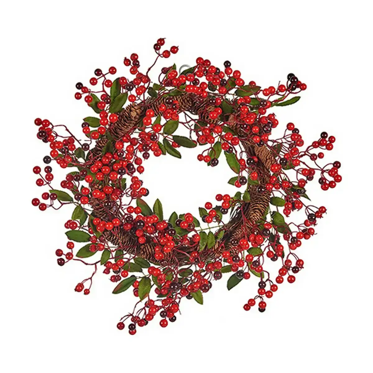 Couronne de noel rouge vert 55 x 15 x 55 cm _2711. Entrez dans le Monde Éclectique de DIAYTAR COTE D'IVOIRE. Explorez nos catégories et dénichez des trésors qui reflètent la richesse et l'authenticité du Côte d'Ivoire.