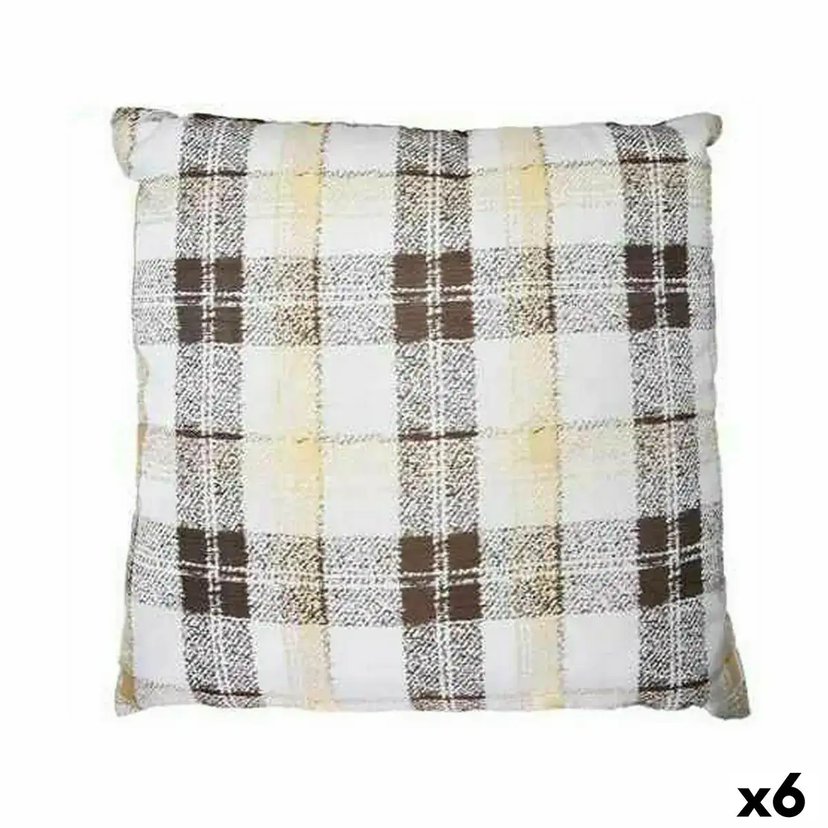Coussin 60 x 60 cm carreaux marron 6 unites _4794. DIAYTAR COTE D'IVOIRE - Où Choisir Devient une Découverte. Explorez notre boutique en ligne et trouvez des articles qui vous surprennent et vous ravissent à chaque clic.