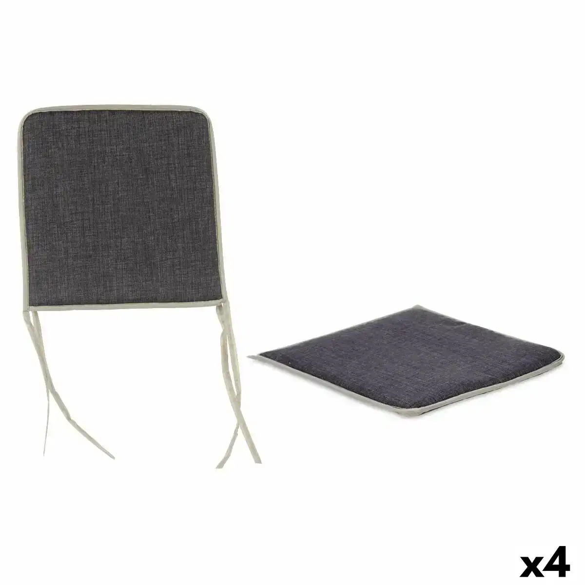 Coussin de chaise gris fonce 38 x 2 5 x 38 cm 4 unites _2489. DIAYTAR COTE D'IVOIRE - Votre Destination Shopping pour Tous. Parcourez notre boutique en ligne et découvrez une variété de produits pour satisfaire tous vos besoins et désirs.