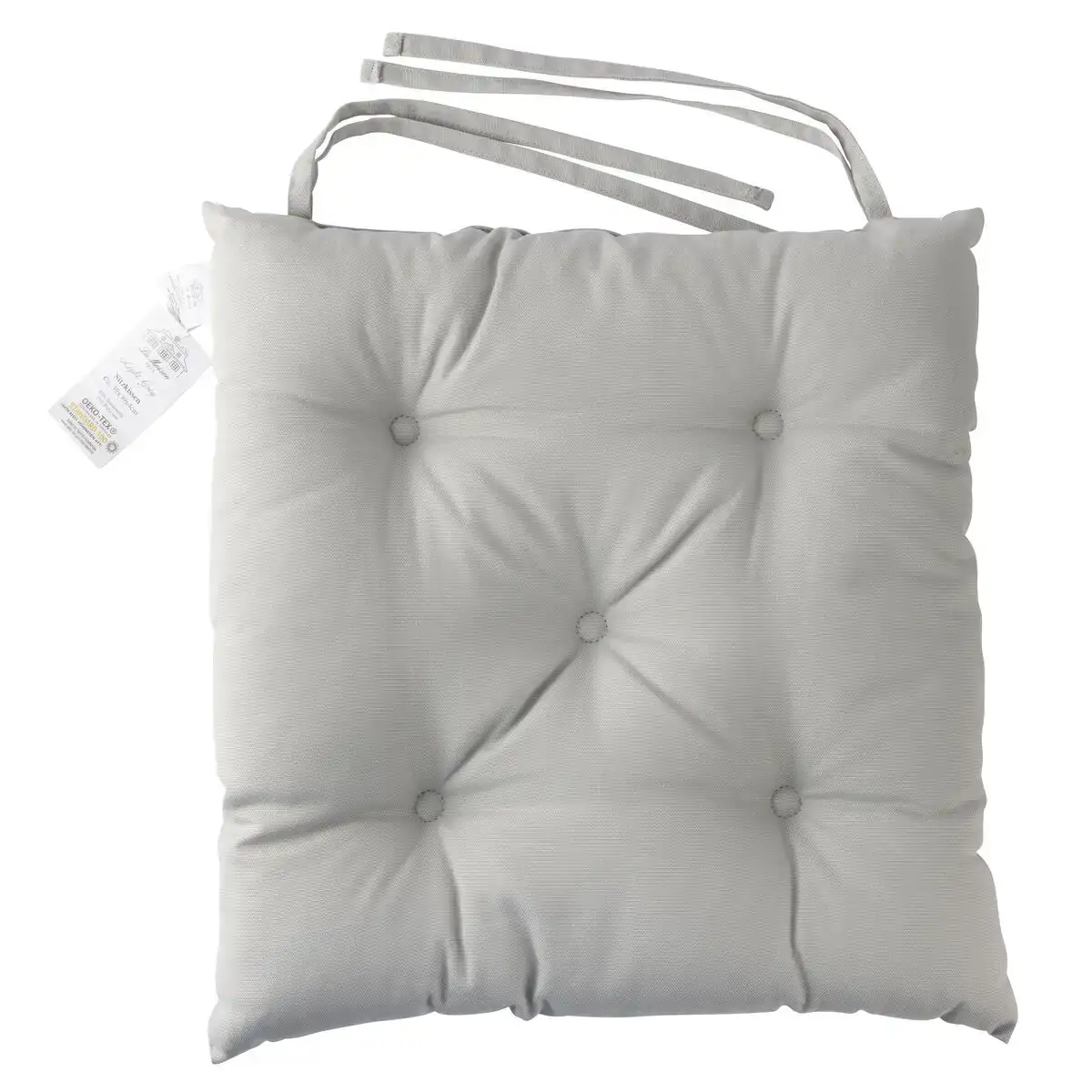 Coussin de chaise la maison tropical lm gris_2033. DIAYTAR COTE D'IVOIRE - Votre Escapade Shopping Virtuelle. Explorez notre boutique en ligne et dénichez des trésors qui évoquent la culture et le savoir-faire sénégalais, un clic à la fois.