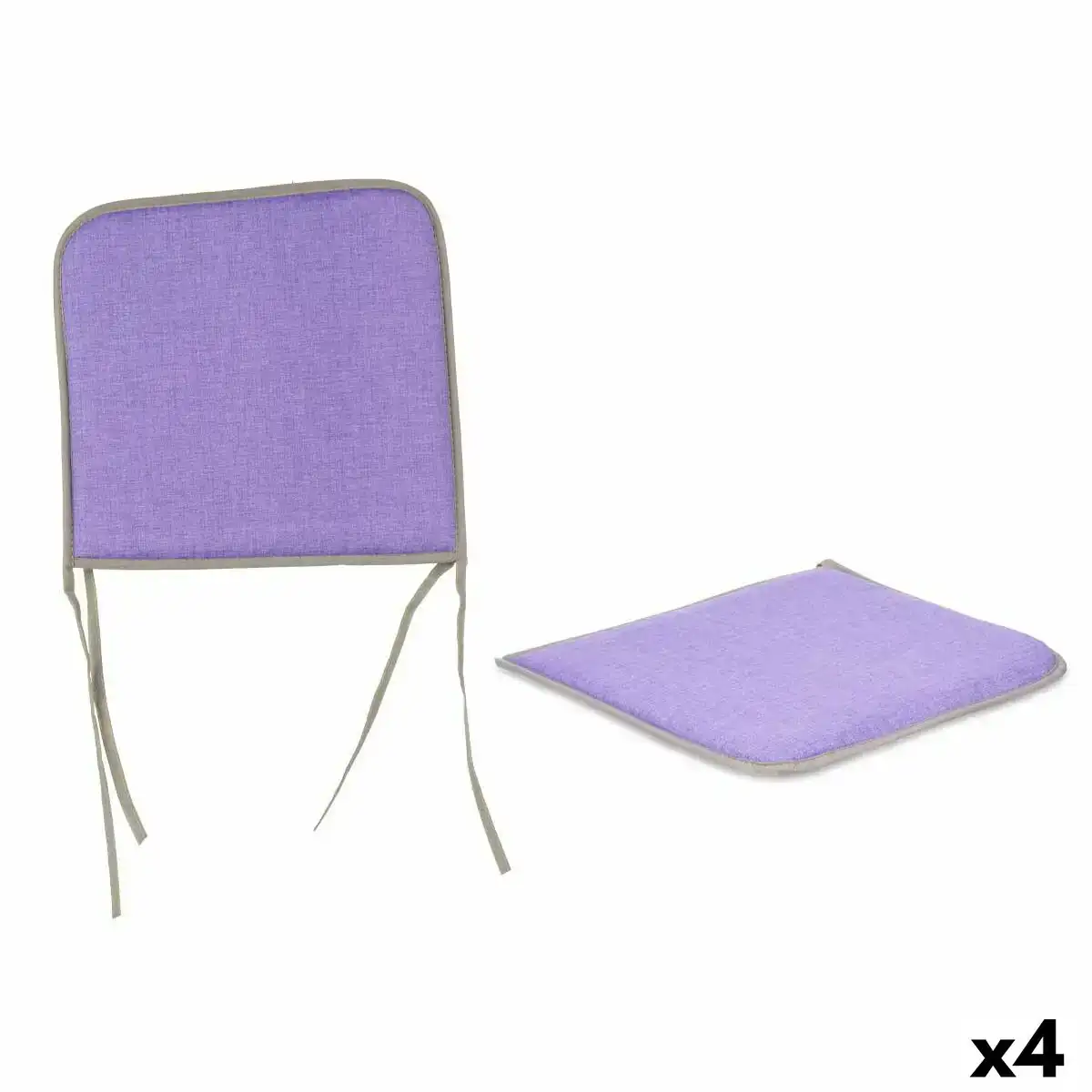Coussin de chaise lila 38 x 2 5 x 38 cm 4 unites _7366. DIAYTAR COTE D'IVOIRE - Un Monde de Possibilités à Portée de Clic. Parcourez notre site web pour découvrir des sélections infinies, de l'épicerie aux bijoux, et vivez une expérience d'achat sans pareil.