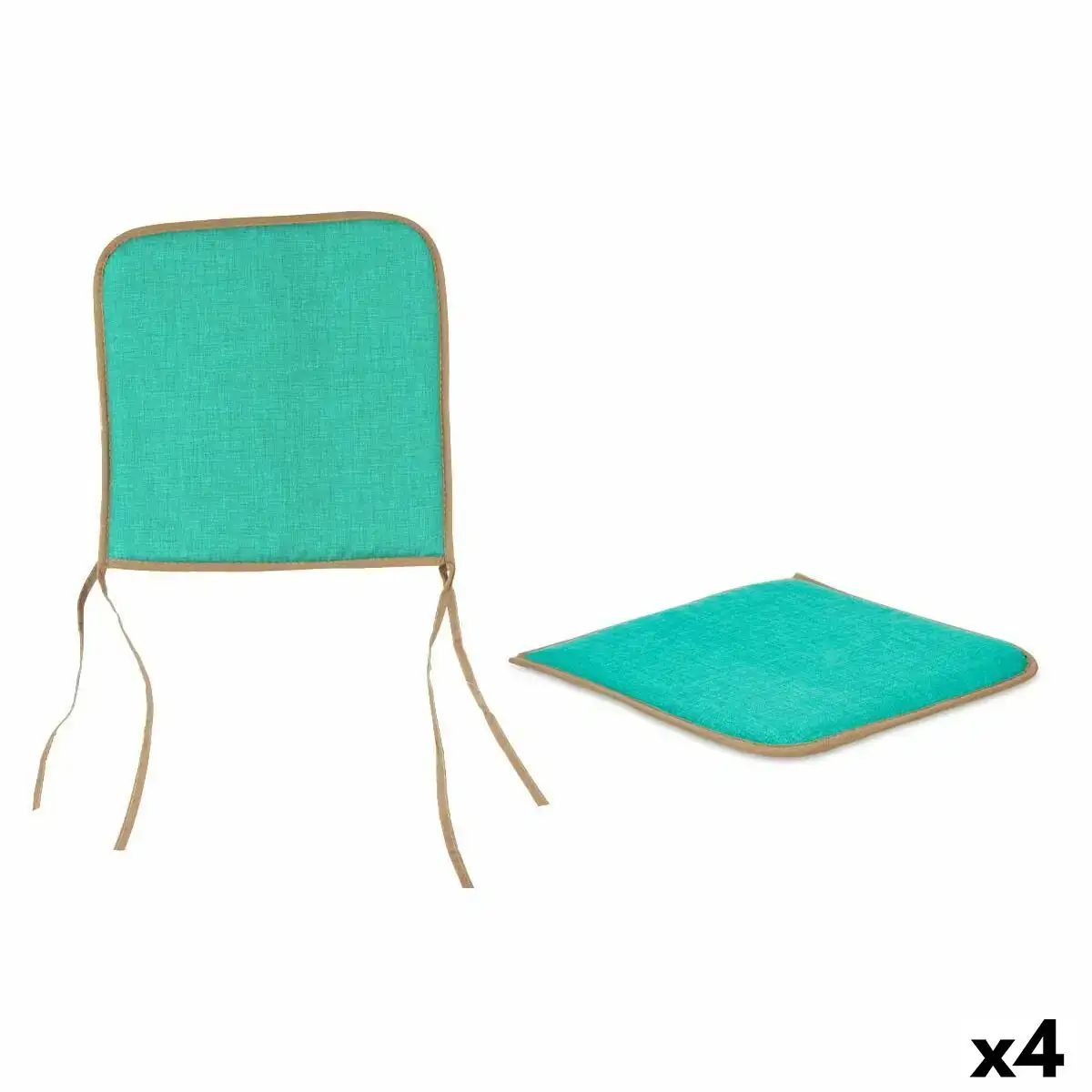 Coussin de chaise vert 38 x 2 5 x 38 cm 4 unites _1870. DIAYTAR COTE D'IVOIRE - L'Art de Choisir, l'Art de Vivre. Explorez notre univers de produits soigneusement sélectionnés pour vous offrir une expérience shopping riche et gratifiante.