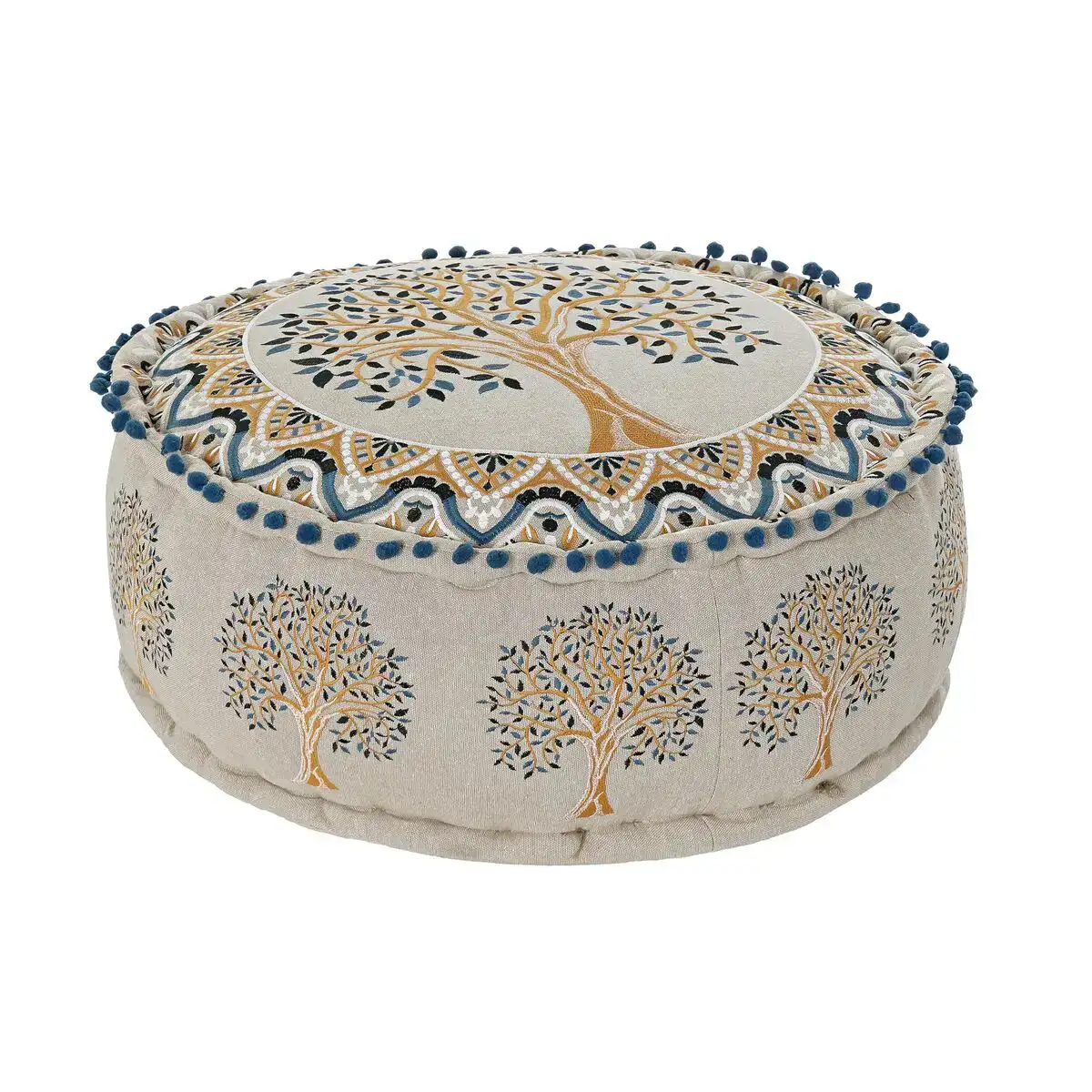 Coussin dkd home decor de sol beige arbre bleu polyester coton aluminium jaune 60 x 60 x 24 cm _5195. Bienvenue chez DIAYTAR COTE D'IVOIRE - Où Choisir Rime avec Découvrir. Plongez dans notre catalogue et trouvez des produits qui révèlent la diversité et la richesse culturelle du Côte d'Ivoire.