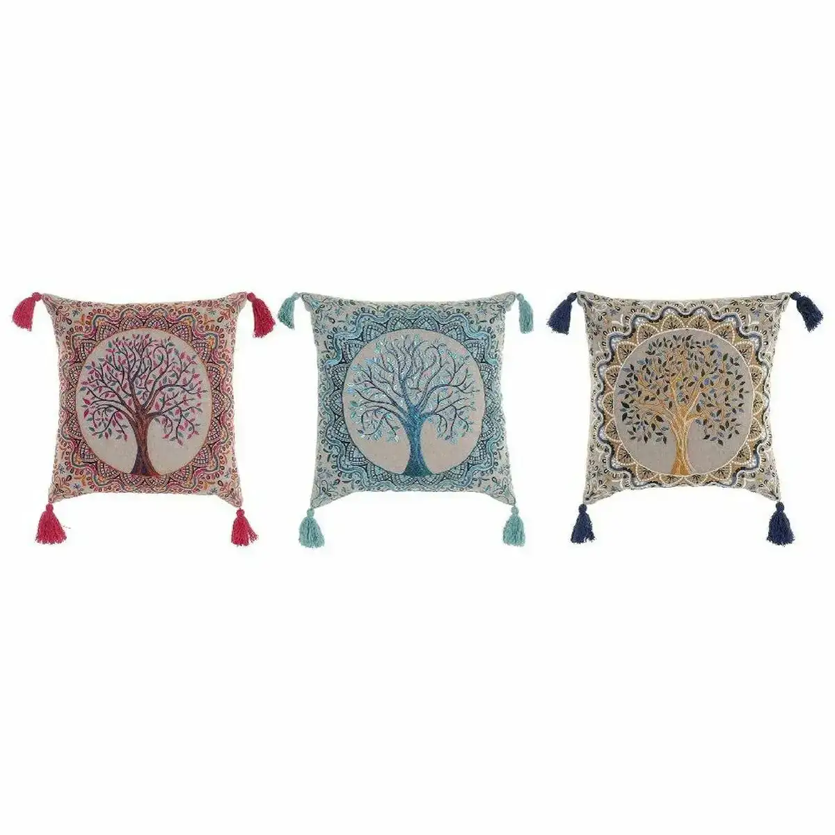 Coussin dkd home decor rouge arbre bleu jaune 40 x 10 x 40 cm 3 pieces _4563. DIAYTAR COTE D'IVOIRE - L'Art de Vivre le Shopping en Ligne. Découvrez notre plateforme intuitive et trouvez des produits qui vous inspirent et vous enchantent, à chaque clic.