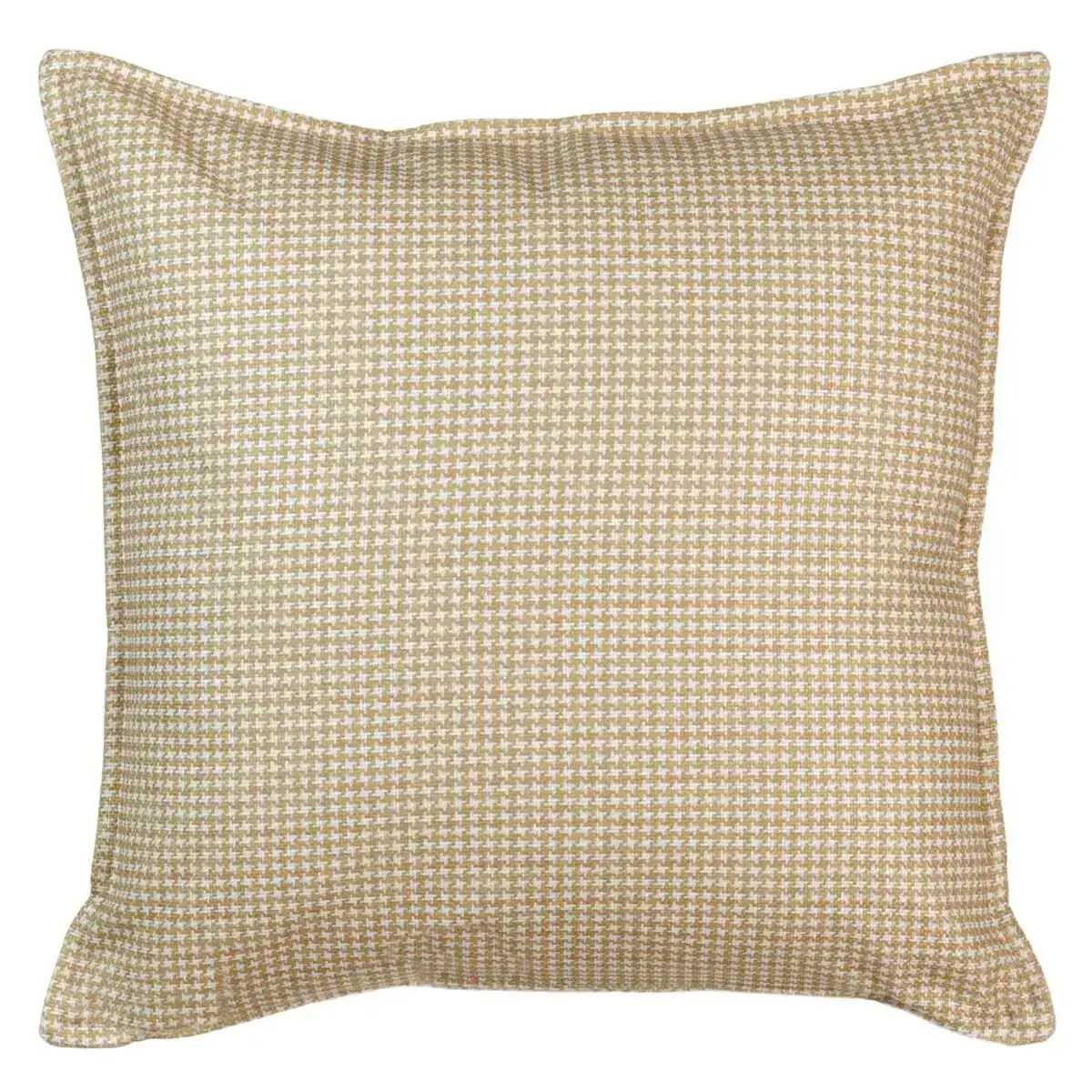 Coussin polyester 45 x 45 cm pied de coq moutarde_4191. DIAYTAR COTE D'IVOIRE - Où Choisir est une Célébration de l'Artisanat Local. Découvrez notre boutique en ligne et choisissez des produits qui incarnent la passion des artisans sénégalais.