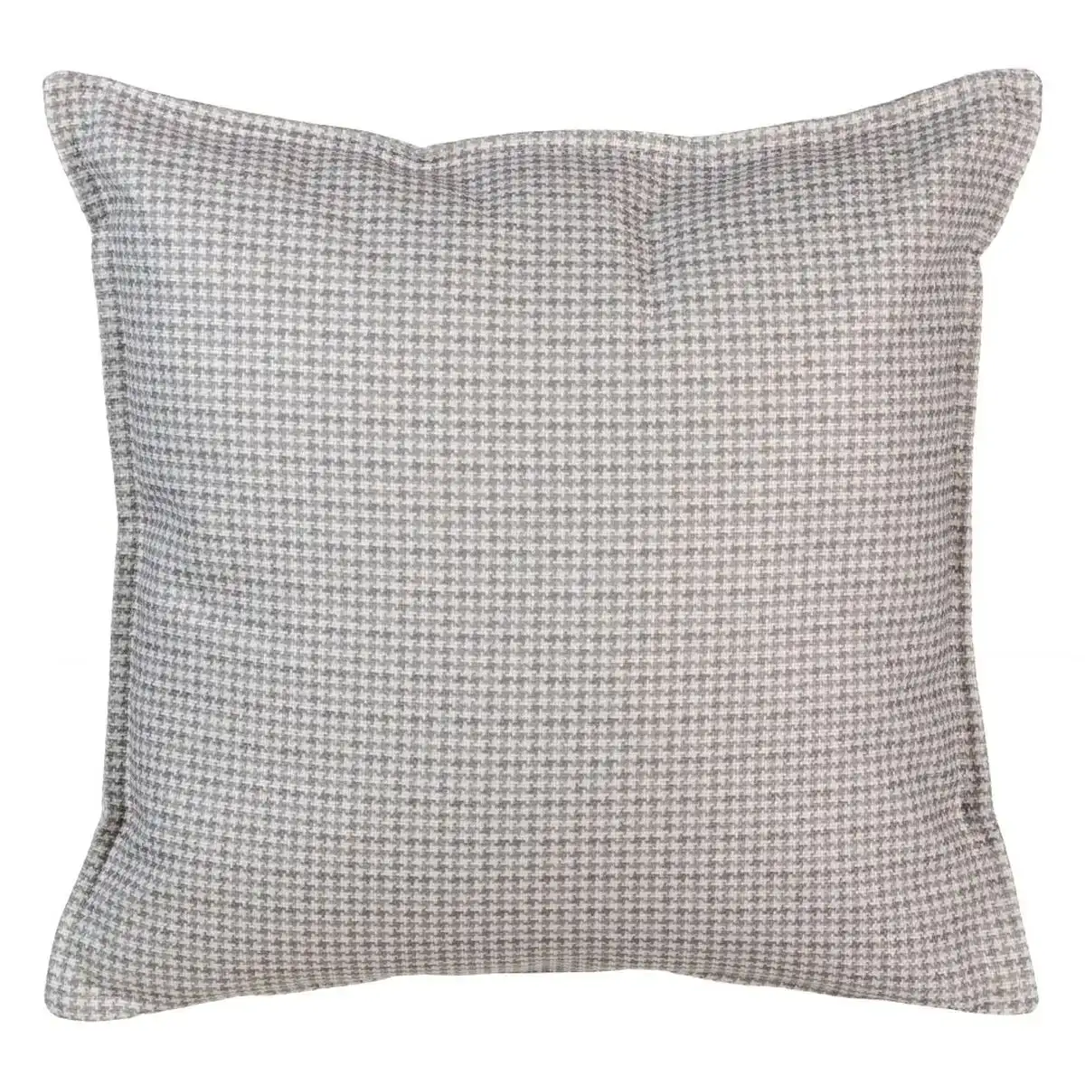 Coussin polyester gris clair 45 x 45 cm pied de coq_6797. DIAYTAR COTE D'IVOIRE - Votre Passage vers la Découverte. Explorez notre boutique en ligne pour trouver des trésors qui vous attendent, du traditionnel à l'avant-garde.