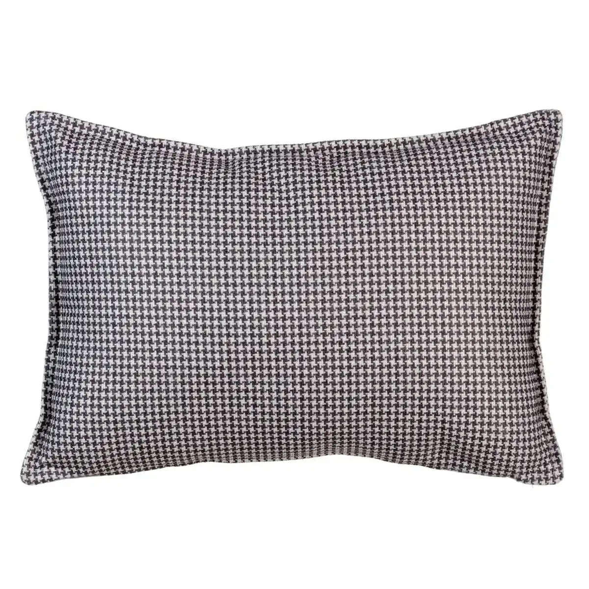 Coussin polyester gris fonce 45 x 30 cm pied de coq_5472. Bienvenue chez DIAYTAR COTE D'IVOIRE - Où Chaque Produit a son Histoire. Plongez dans notre sélection diversifiée et découvrez des articles qui racontent le riche patrimoine sénégalais.