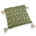 Coussin versa vert pompons 10 x 45 x 45 cm_8912. DIAYTAR COTE D'IVOIRE - Là où la Beauté Rencontre la Fonctionnalité. Parcourez notre sélection pour trouver des produits qui allient esthétique et praticité, pour un quotidien sublimé.