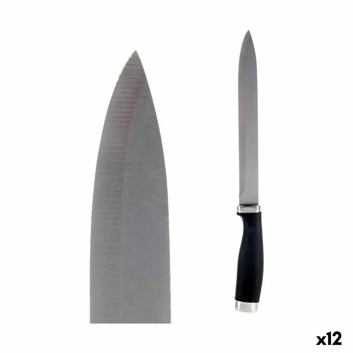 Couteau de cuisine 3 5 x 33 x 2 cm argente noir acier inoxydable plastique 12 unites _9205. Entrez dans l'Univers de DIAYTAR COTE D'IVOIRE - Où le Shopping Devient une Découverte. Explorez nos rayons et dénichez des trésors qui illuminent votre quotidien.
