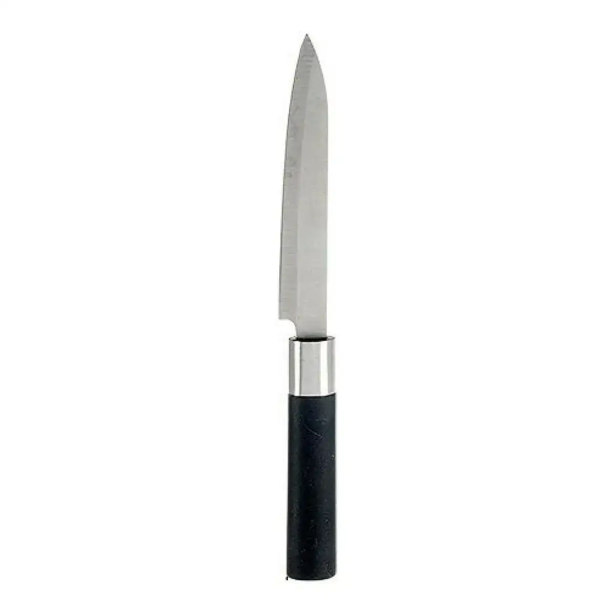 Couteau de cuisine argente noir acier inoxydable plastique 1 5 x 23 5 x 2 5 cm_5791. DIAYTAR COTE D'IVOIRE - Là où Chaque Produit Évoque une Émotion. Parcourez notre catalogue et choisissez des articles qui vous touchent et qui enrichissent votre expérience.