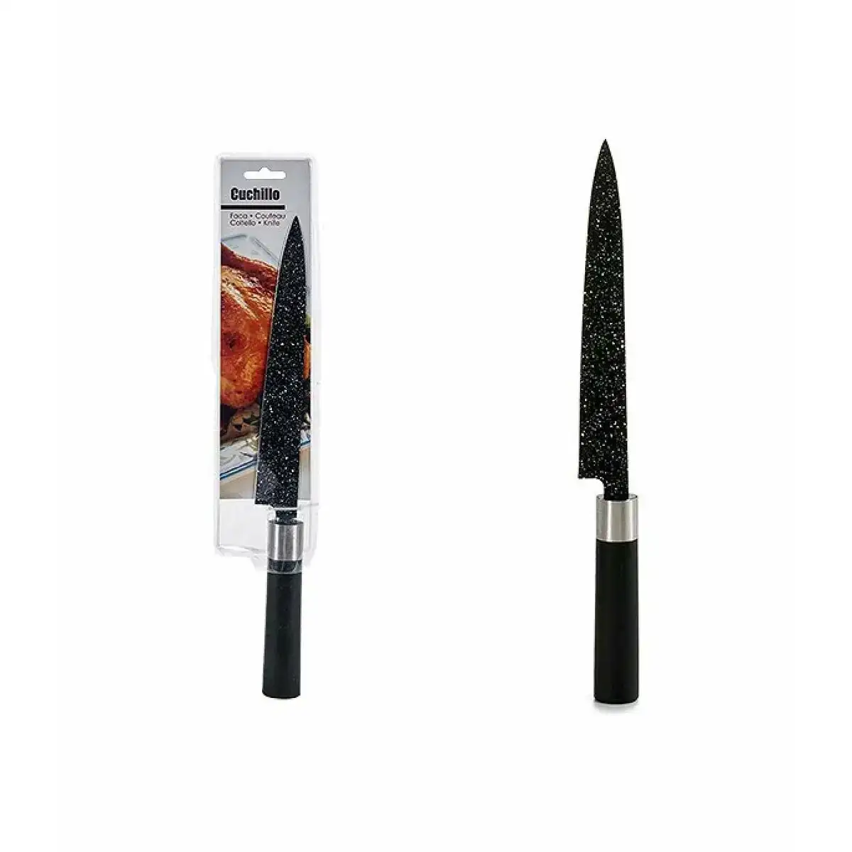 Couteau de cuisine argente noir acier inoxydable plastique_9744. Découvrez DIAYTAR COTE D'IVOIRE - Là où Votre Shopping Prend Vie. Plongez dans notre vaste sélection et trouvez des produits qui ajoutent une touche spéciale à votre quotidien.