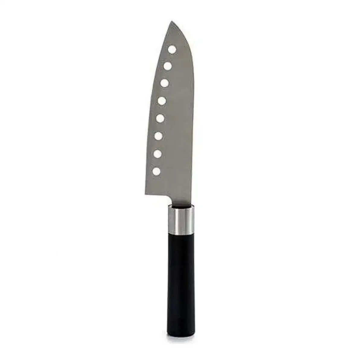 Couteau de cuisine noir argente acier inoxydable plastique_1782. DIAYTAR COTE D'IVOIRE - Votre Passage vers l'Élégance Accessible. Parcourez notre boutique en ligne pour trouver des produits qui vous permettent d'allier style et économies.