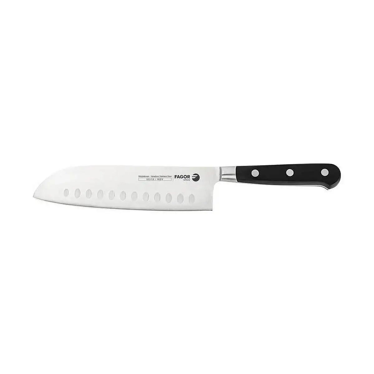 Couteau santoku fagor couper acier inoxydable 18 cm _2597. DIAYTAR COTE D'IVOIRE - Là où Choisir est une Célébration de l'Artisanat. Explorez notre gamme variée et choisissez des produits qui incarnent la tradition et le talent des artisans du Côte d'Ivoire.