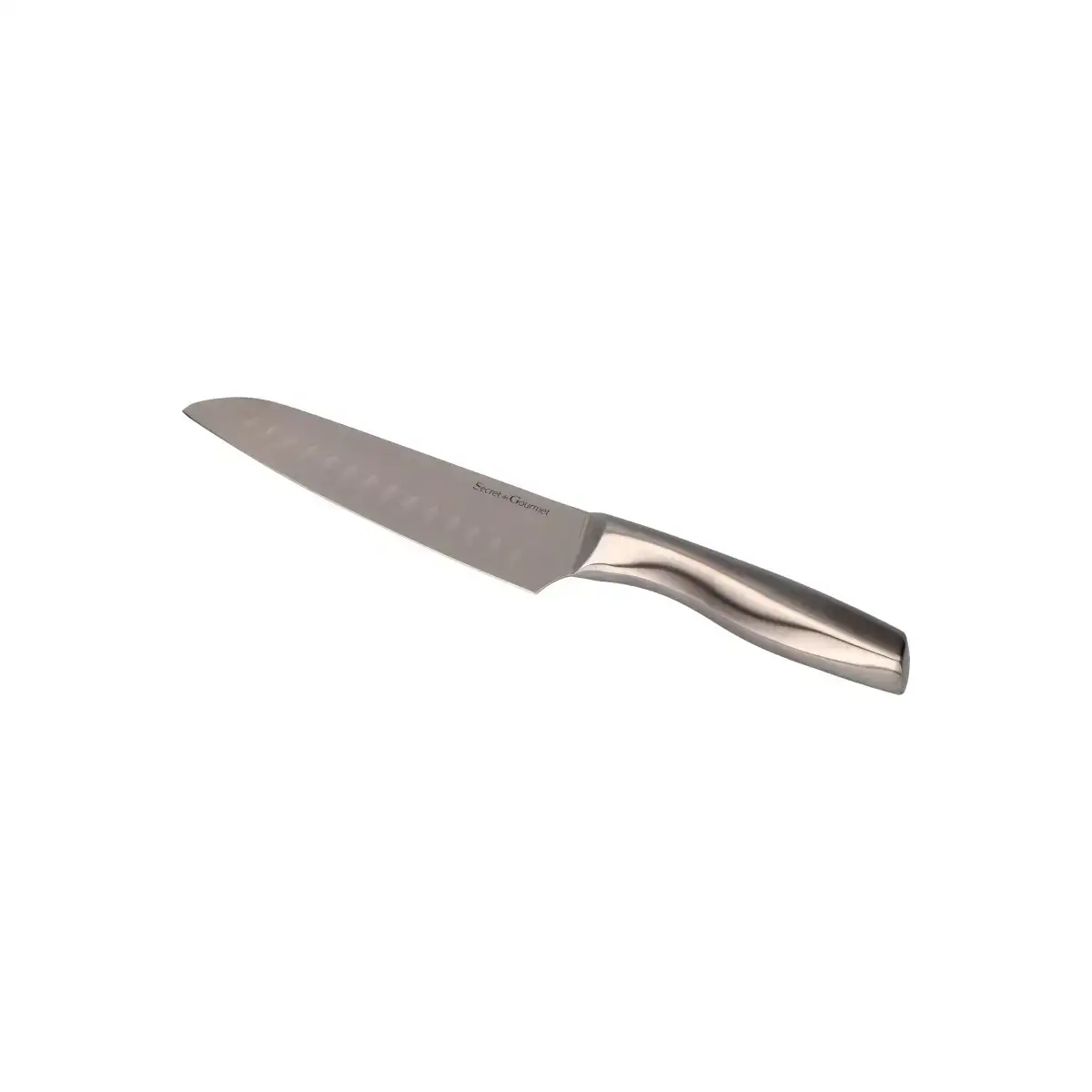 Couteau santoku secret de gourmet acier inoxydable 31 5 cm _7079. DIAYTAR COTE D'IVOIRE - Votre Passage vers le Raffinement. Plongez dans notre univers de produits exquis et choisissez des articles qui ajoutent une touche de sophistication à votre vie.