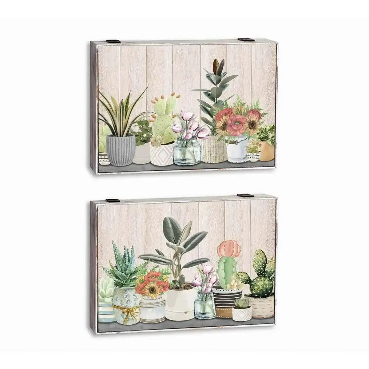 Couvercle dkd home decor compteur plante bois mdf 2 unites 46 5 x 6 x 31 5 cm_1456. DIAYTAR COTE D'IVOIRE - Là où la Qualité est Non Négociable. Parcourez notre boutique en ligne pour découvrir des produits qui incarnent le raffinement et l'excellence du Côte d'Ivoire.