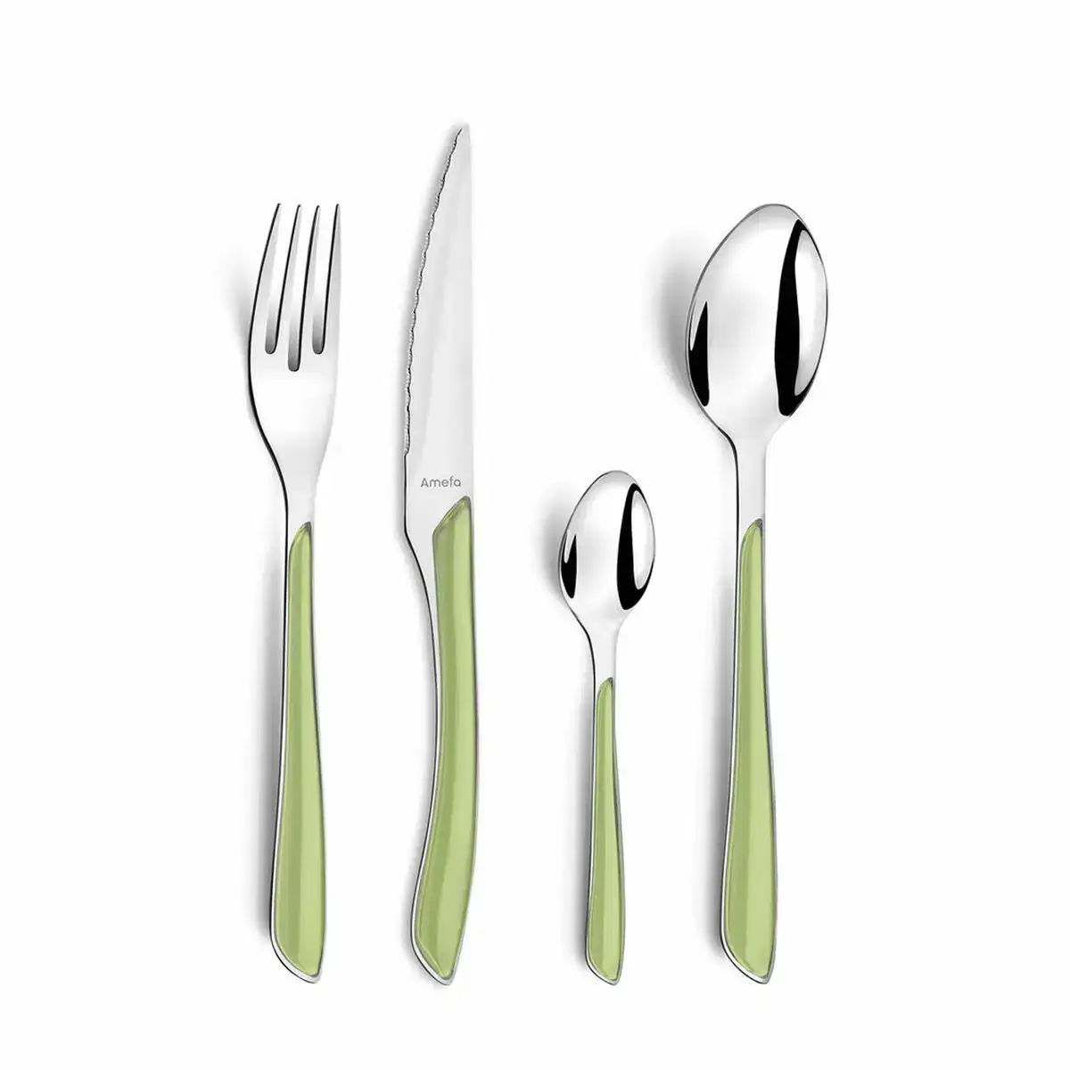 Couverts amefa eclat vert metal 24 pcs _2264. DIAYTAR COTE D'IVOIRE - Votre Passage vers l'Exceptionnel. Explorez notre boutique en ligne, où chaque produit est choisi avec soin pour offrir une expérience de shopping inoubliable.