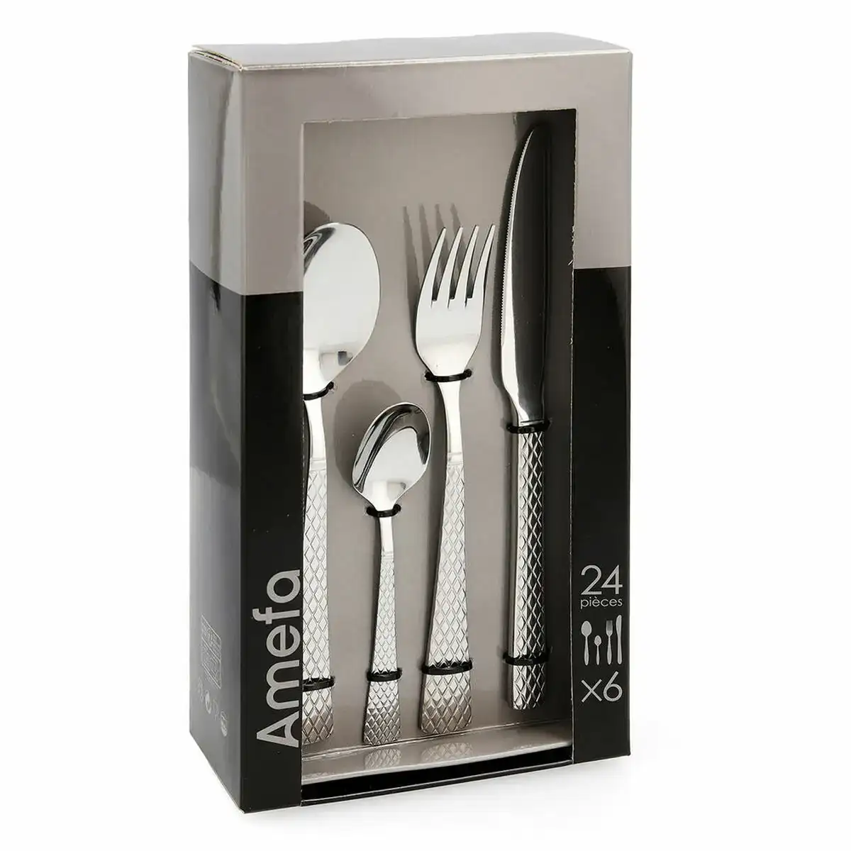 Couverts amefa quadrille metal acier 24 pcs _9611. Bienvenue chez DIAYTAR COTE D'IVOIRE - Où le Shopping Rencontre la Qualité. Explorez notre sélection soigneusement conçue et trouvez des produits qui définissent le luxe abordable.