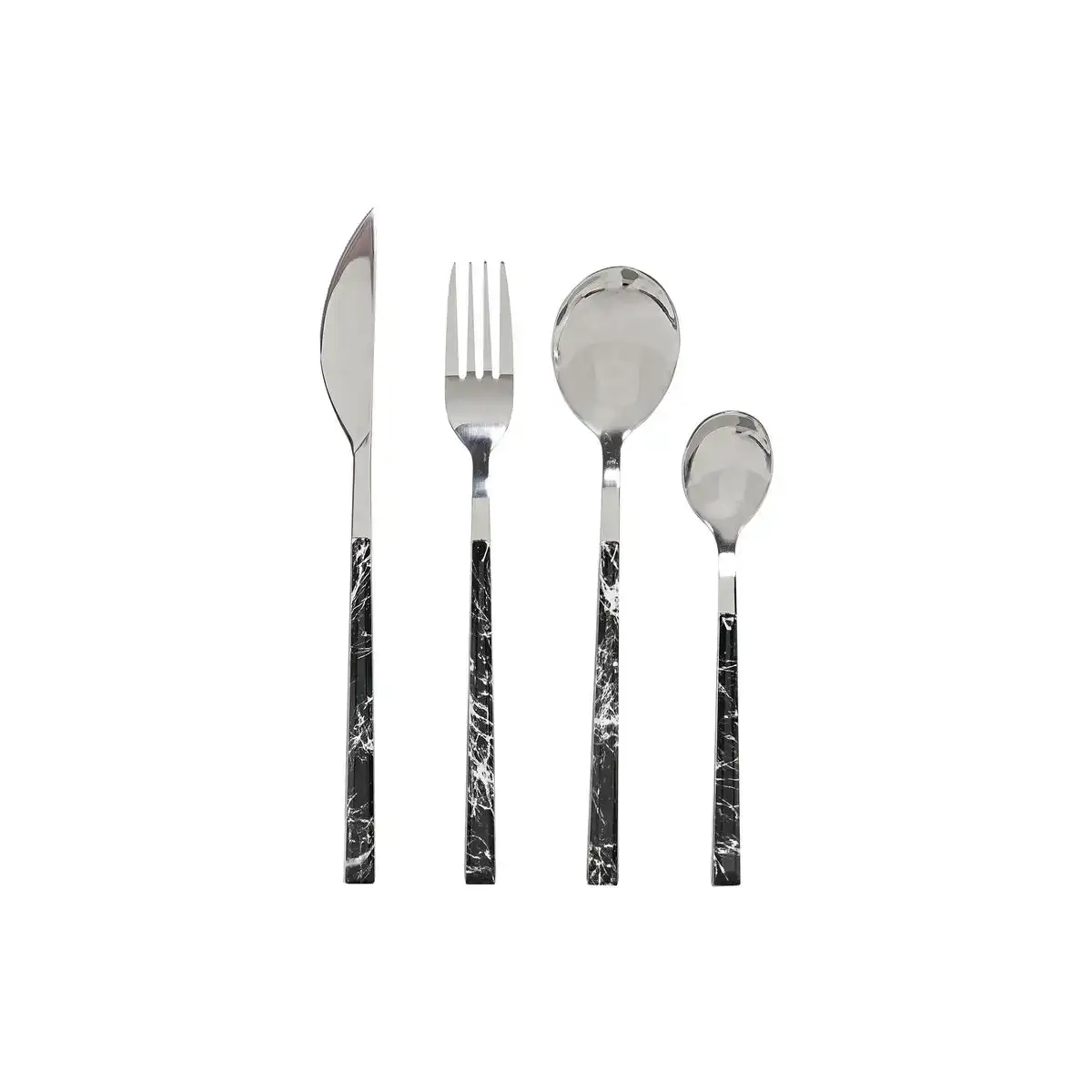 Couverts dkd home decor argente noir acier inoxydable 16 pieces 16 pcs _7851. DIAYTAR COTE D'IVOIRE - Où Choisir Devient un Acte de Découverte. Découvrez notre gamme et choisissez des produits qui éveillent votre curiosité et élargissent vos horizons.