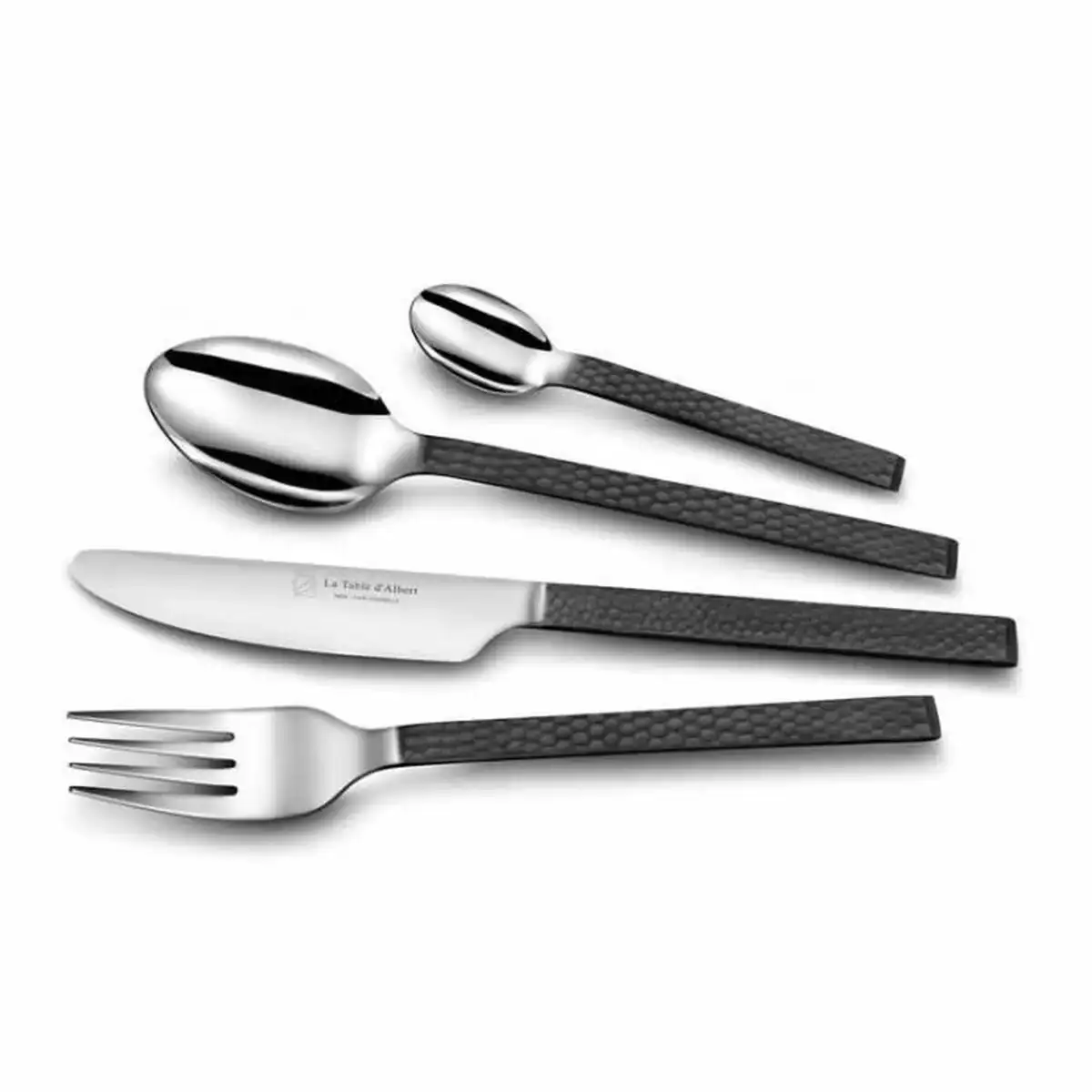 Couverts la table d albert noir acier inoxydable 24 pieces _3390. Bienvenue chez DIAYTAR COTE D'IVOIRE - Où Chaque Achat est un Geste d'Amour. Découvrez notre sélection minutieuse et choisissez des articles qui témoignent de votre passion.