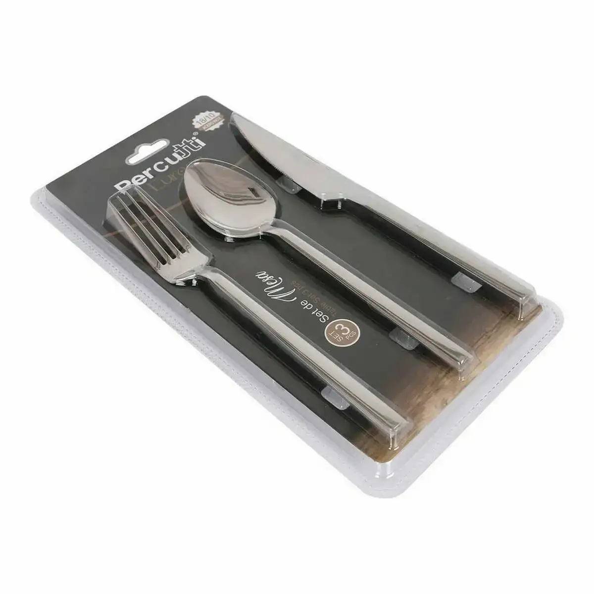 Couverts percutti europa argente acier inoxydable de table 3 pcs _4665. DIAYTAR COTE D'IVOIRE - Votre Portail Vers l'Exclusivité. Explorez notre boutique en ligne pour découvrir des produits uniques et raffinés, conçus pour ceux qui recherchent l'excellence.