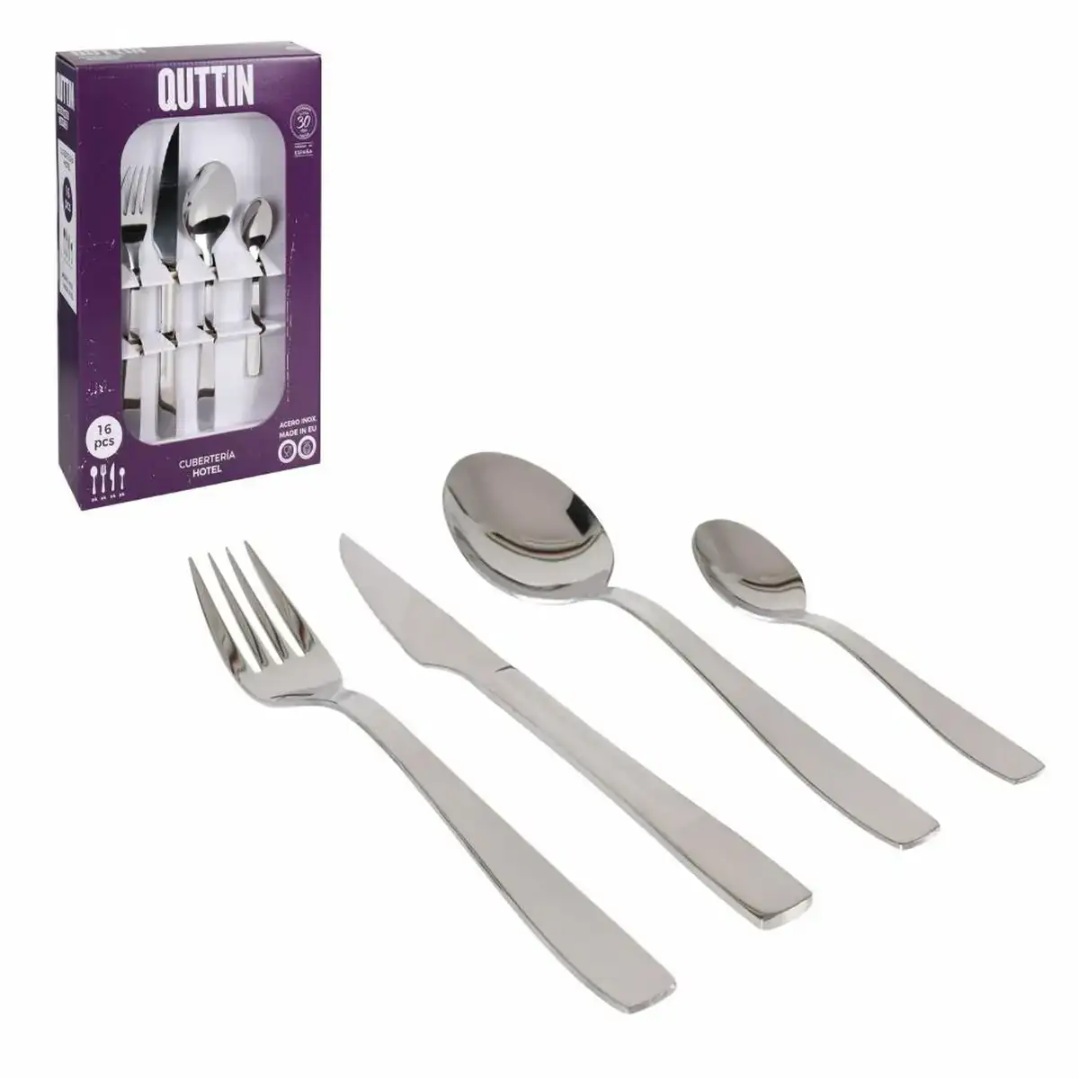 Couverts quttin hotel 16 pcs _8983. DIAYTAR COTE D'IVOIRE - Là où Chaque Produit Est une Trouvaille. Explorez notre sélection minutieuse et découvrez des articles qui correspondent à votre style de vie et à vos aspirations.