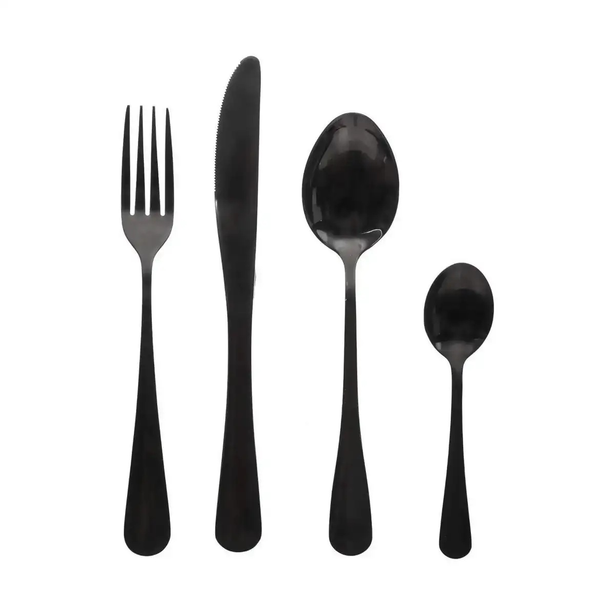 Couverts shadow noir acier inoxydable 16 pieces _6765. DIAYTAR COTE D'IVOIRE - Votre Passage vers le Raffinement. Plongez dans notre univers de produits exquis et choisissez des articles qui ajoutent une touche de sophistication à votre vie.