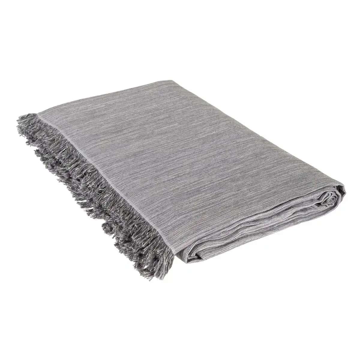 Couverture 230 x 260 cm Beige Gris foncé