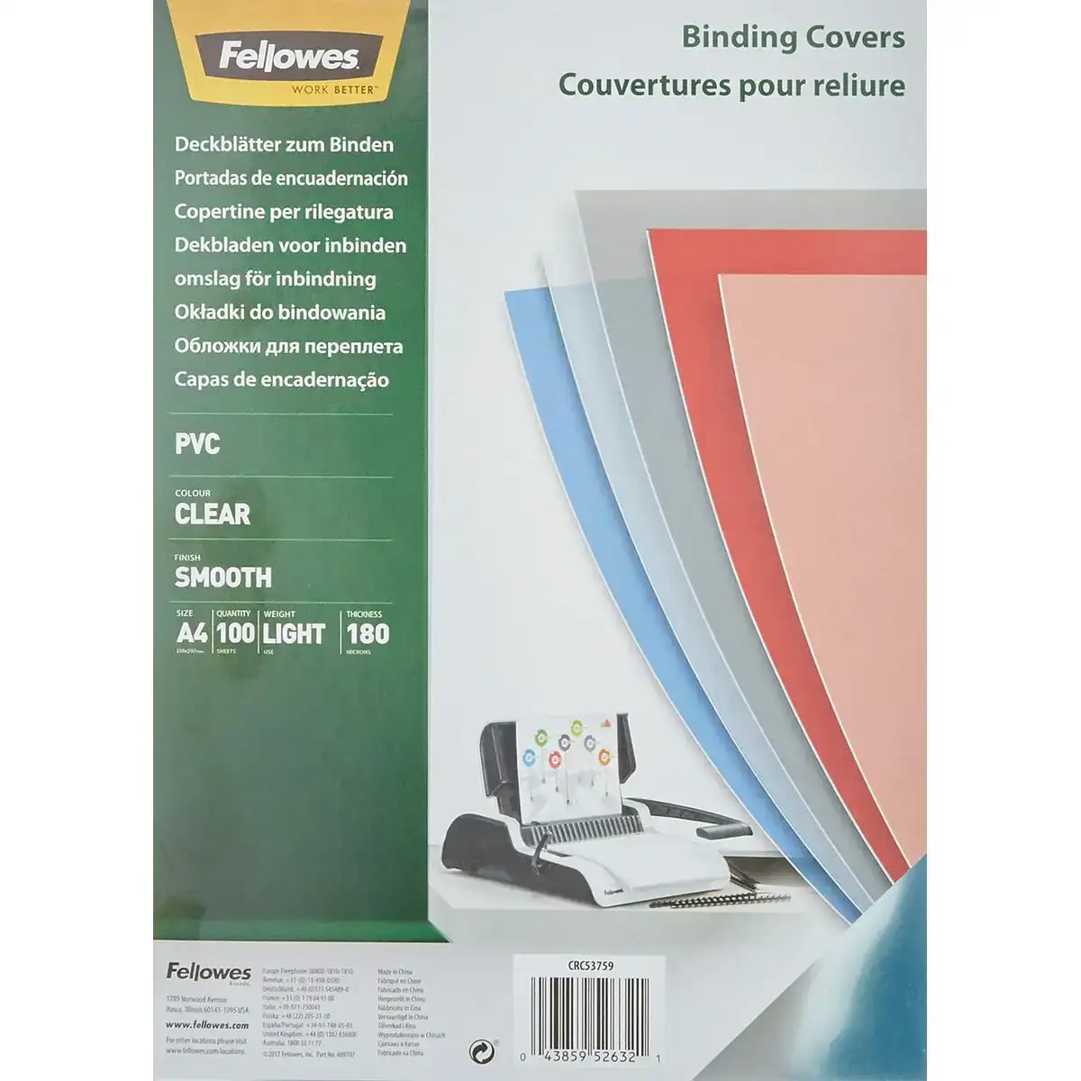 Couvertures de reliure fellowes 5375901 100 unites transparent pvc a4_1118. DIAYTAR COTE D'IVOIRE - Votre Boutique en Ligne, Votre Choix Illimité. Parcourez nos rayons et découvrez des produits qui vous inspirent, de la mode à la maison et bien plus.