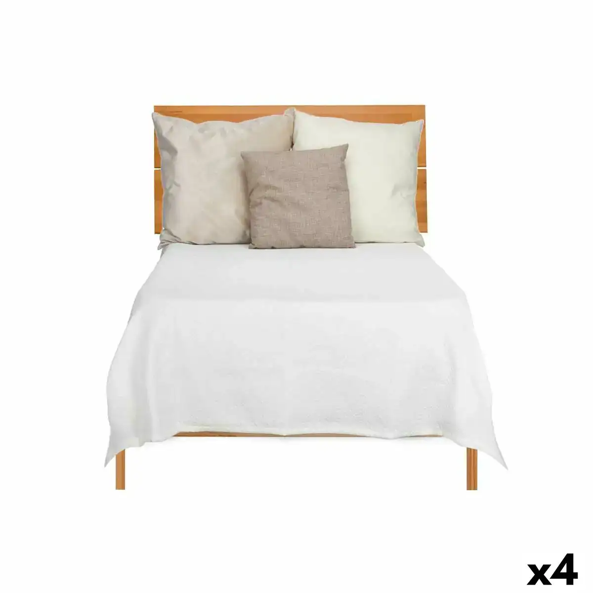 Couvre lit 180 x 260 cm geometrique blanc 4 unites _2764. DIAYTAR COTE D'IVOIRE - L'Art de Magasiner sans Frontières. Parcourez notre vaste sélection d'articles et trouvez tout ce dont vous avez besoin, du chic à l'authentique, du moderne au traditionnel.