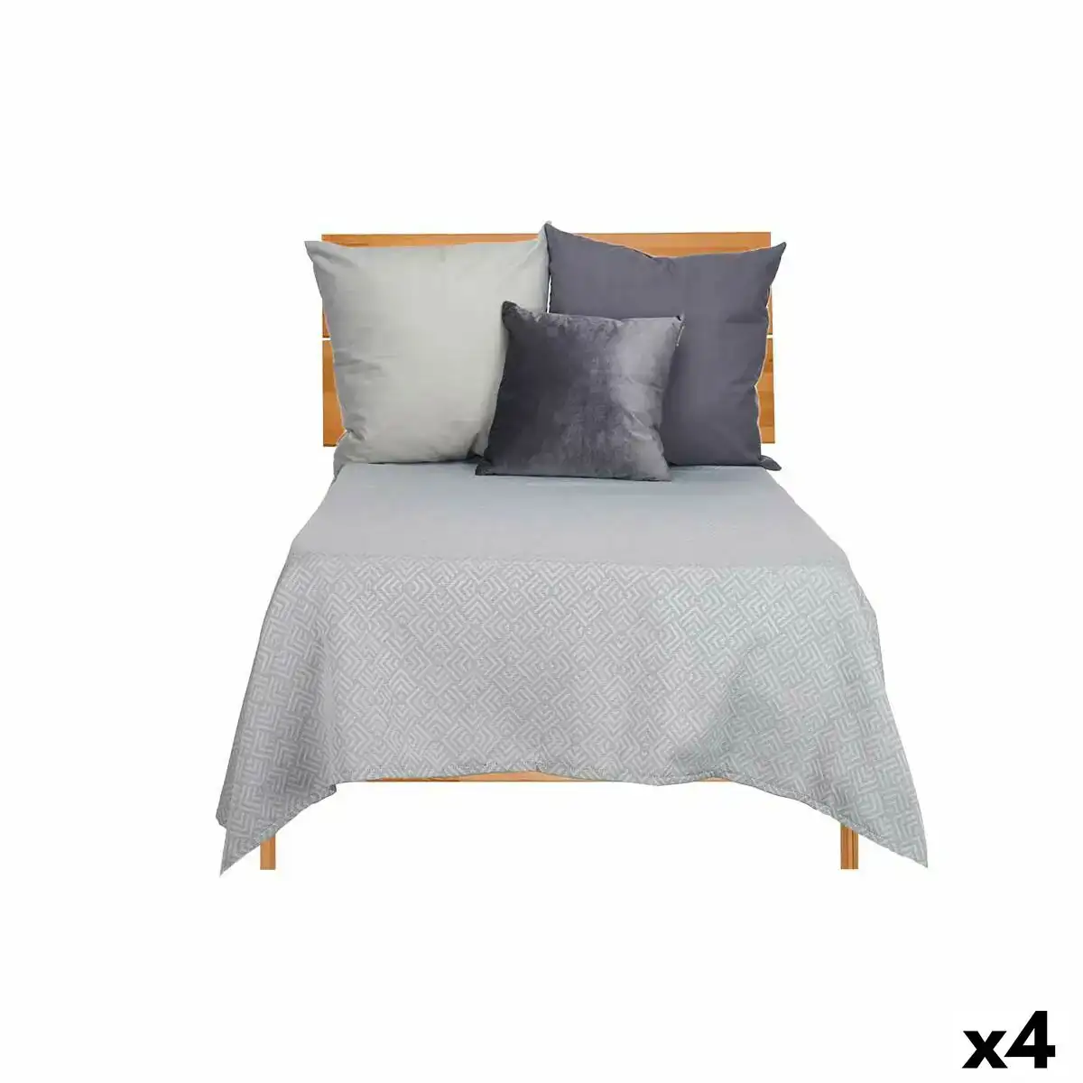 Couvre lit 180 x 260 cm geometrique gris 4 unites _2353. DIAYTAR COTE D'IVOIRE - Votre Plaisir Shopping à Portée de Clic. Explorez notre boutique en ligne et trouvez des produits qui ajoutent une touche de bonheur à votre vie quotidienne.