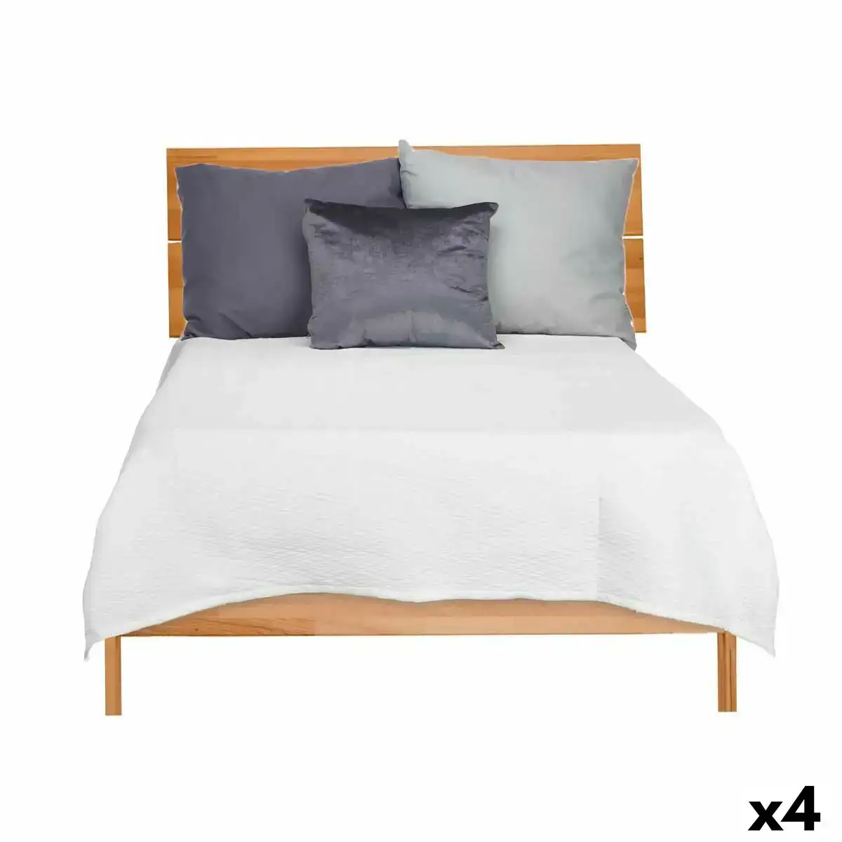 Couvre lit 240 x 260 cm losanges blanc 4 unites _6027. DIAYTAR COTE D'IVOIRE - Là où la Beauté Rencontre la Fonctionnalité. Parcourez notre sélection pour trouver des produits qui allient esthétique et praticité, pour un quotidien sublimé.
