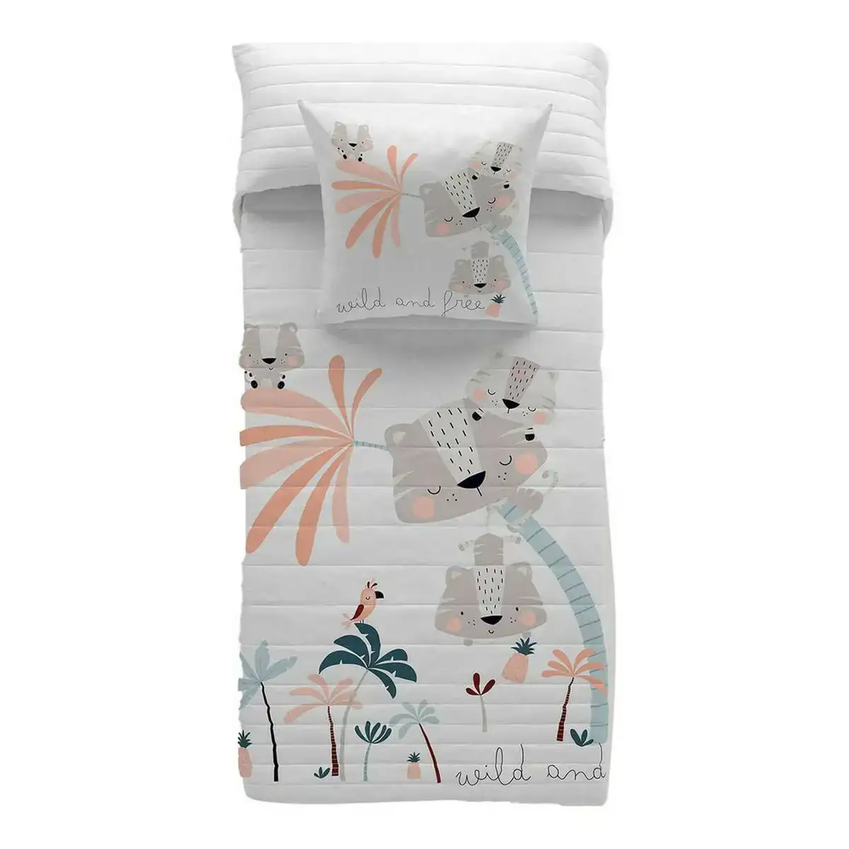 Couvre lit cool kids wild and free 180 x 260 cm_2628. DIAYTAR COTE D'IVOIRE - Là où Chaque Achat a du Sens. Explorez notre gamme et choisissez des produits qui racontent une histoire, votre histoire.