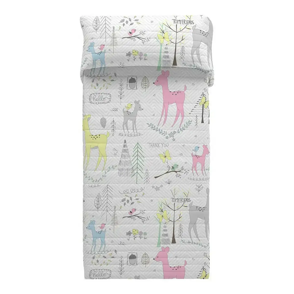 Couvre lit icehome tomy friends 200 x 260 cm_9251. DIAYTAR COTE D'IVOIRE - Où Chaque Produit a son Histoire à Raconter. Parcourez notre catalogue et découvrez des articles qui portent en eux la passion et l'histoire du Côte d'Ivoire.