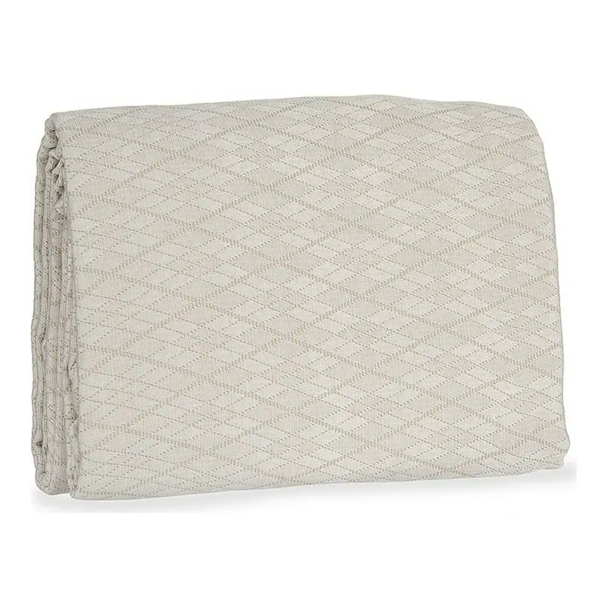 Couvre lit losanges beige 180 x 260 cm _4294. DIAYTAR COTE D'IVOIRE - Où l'Élégance Rencontré l'Accessibilité. Parcourez notre catalogue et trouvez des produits qui apportent une touche de sophistication à votre vie quotidienne sans compromettre votre budget.