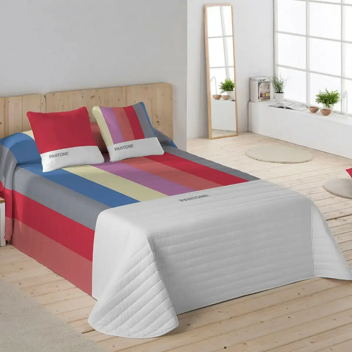 Couvre lit pantone stripes 250 x 260 cm_3557. Bienvenue sur DIAYTAR COTE D'IVOIRE - Votre Fenêtre sur le Shopping Moderne. Parcourez notre boutique en ligne et découvrez des produits qui incarnent l'évolution du style et de la qualité.